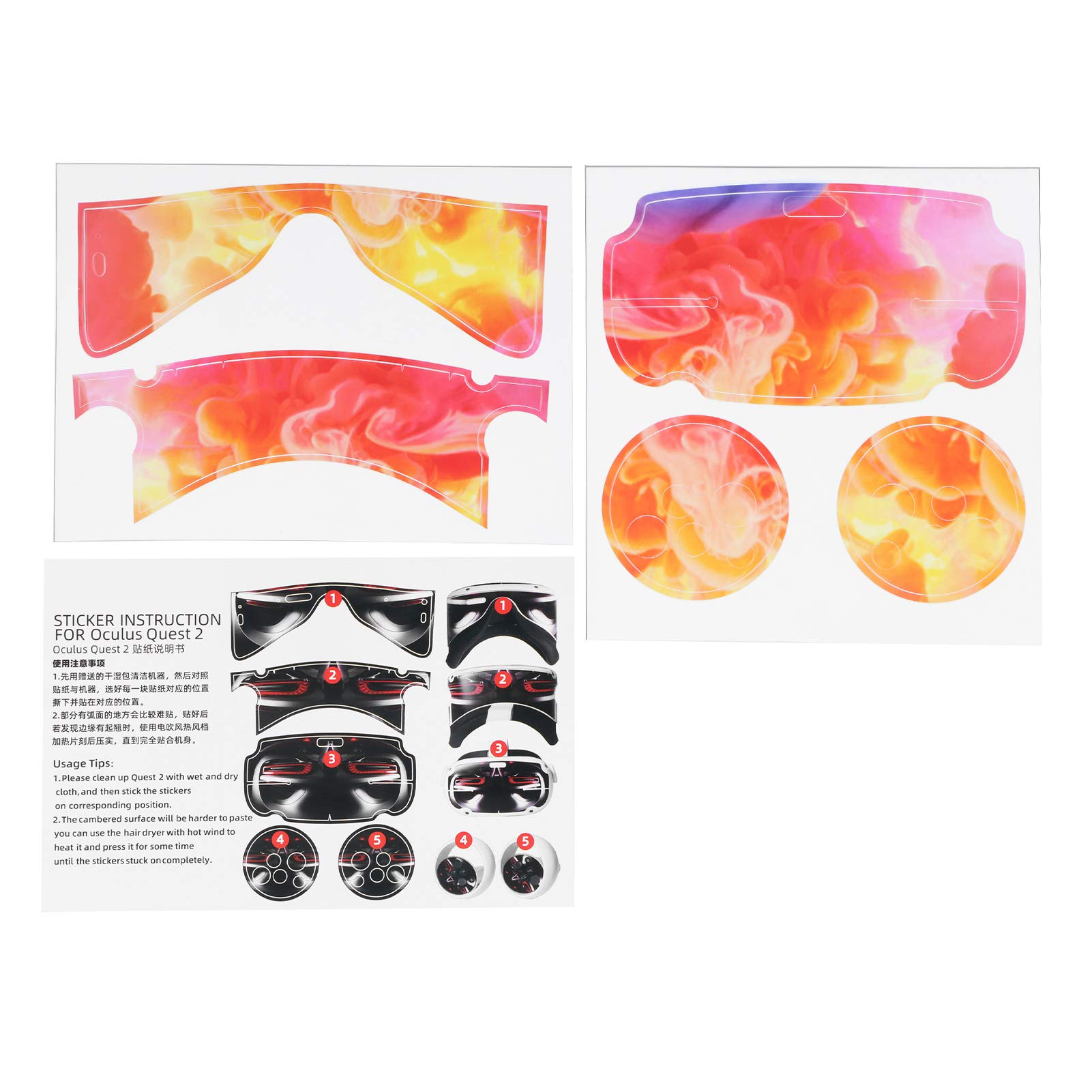Premium VR Controller Protective Stickers - Dustproof, Anti-Scratch PVC Skins for Oculus Quest 2 - Perfect for Gaming, VR Training & Entertainment