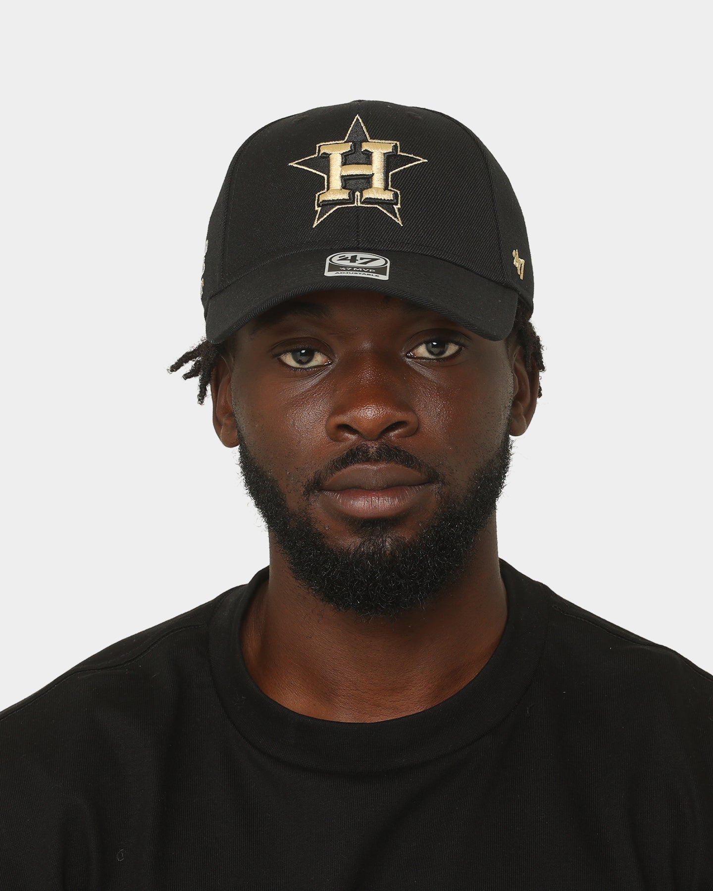 47 Brand Houston Astros Sure Shot 47 MVP DT Snapback Black - Adjustable Baseball Cap for Men & Women - Perfect for Baseball Games, Streetwear & Casual Outfits