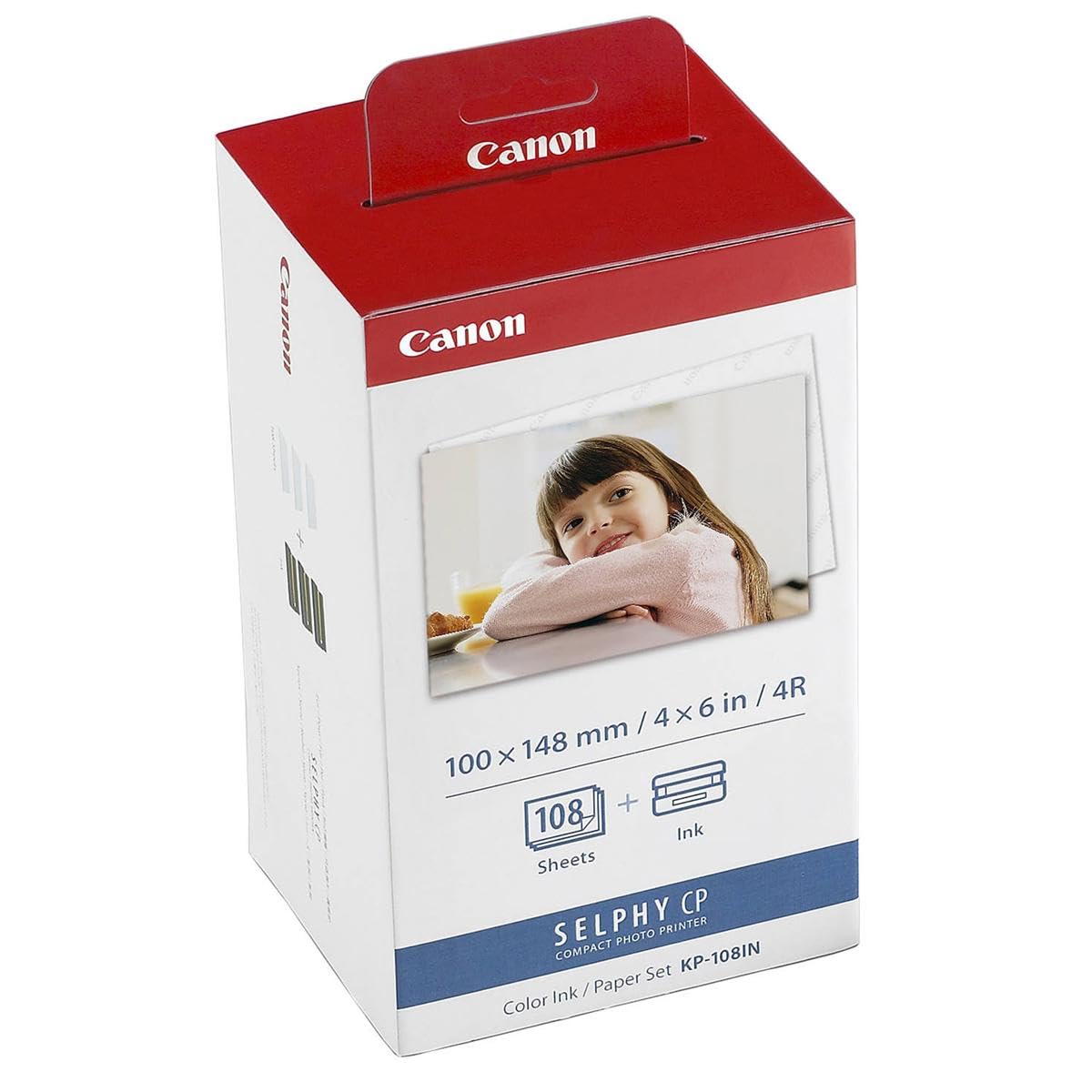 Canon KP-108IN 3-Pack Color Ink Cartridges & Photo Paper Set - Compatible with PIXMA Printers | High-Quality Photo Printing for Home, Office & Creative Projects
