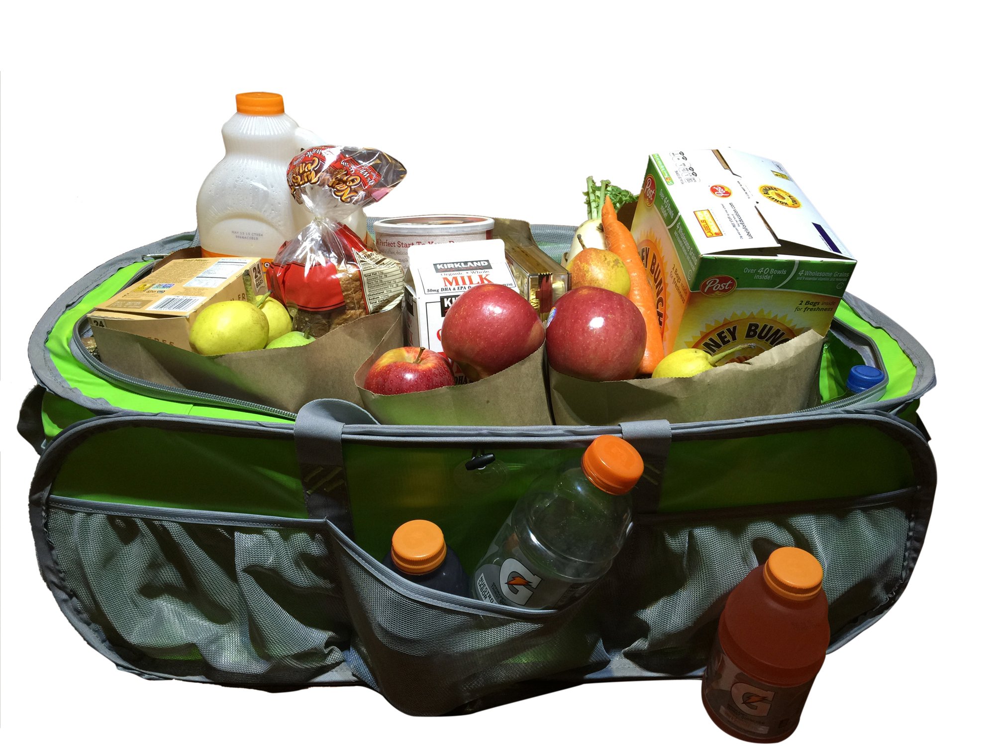Grey Pop-Up Trunk Organizer for Cars - Heavy Duty Waterproof Lining | Eco-Friendly Reusable Storage Box | Perfect for Travel, Camping & Grocery Shopping