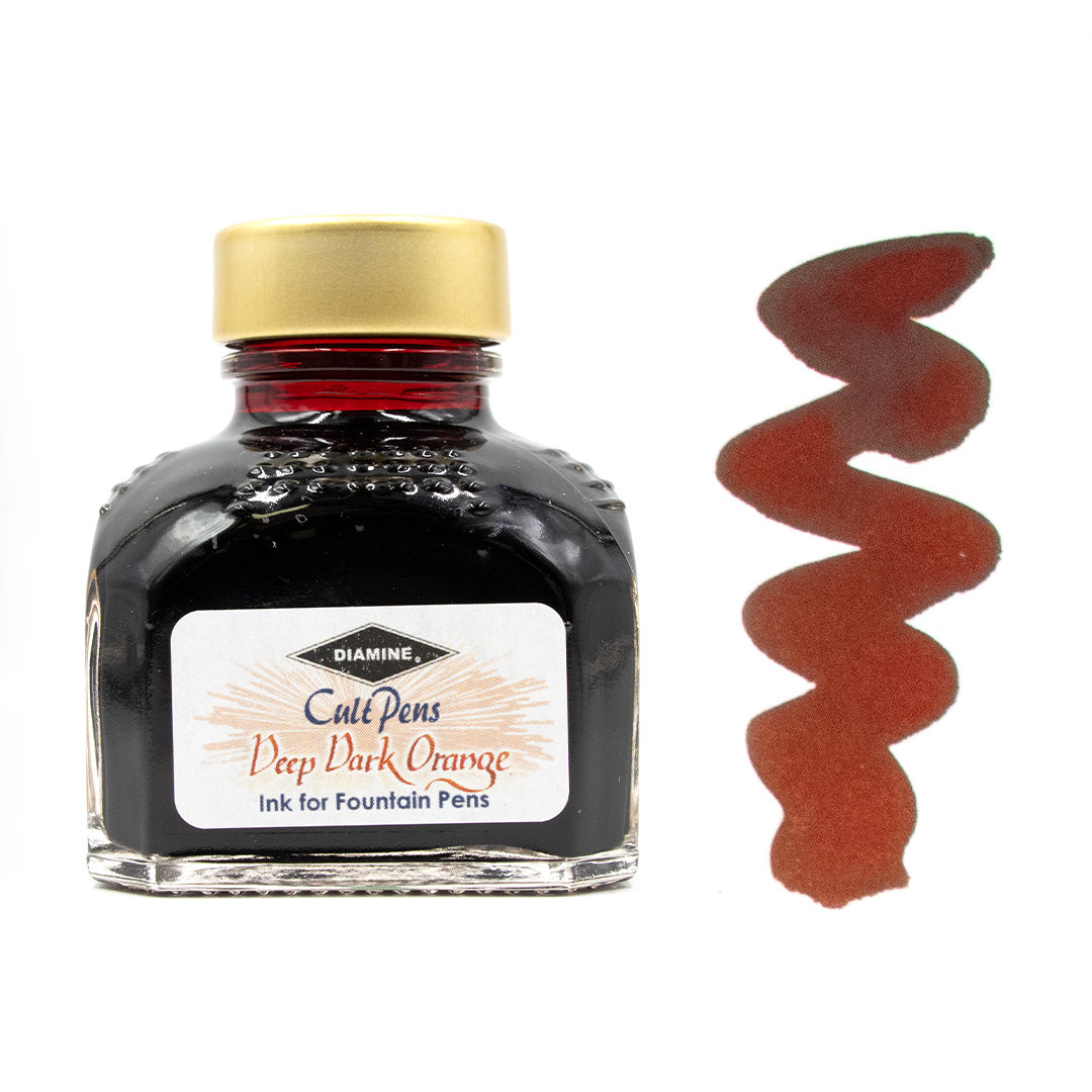 Premium Diamine Deep Dark Fountain Pen Ink - 80ml Bottle for Calligraphy, Writing & Art - Smooth Flow, Rich Color, Long-Lasting - Ideal for Journals, Letters & Creative Projects