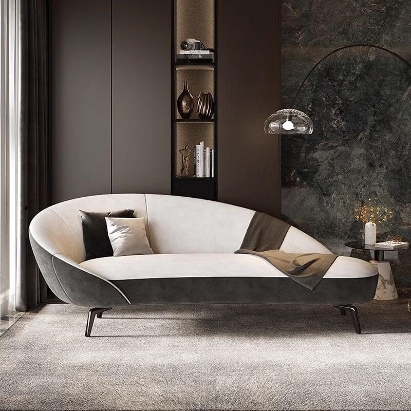 Minimalist Cushioned Corner Chaise Lounge Sofa - Modern Sectional for Living Room, Bedroom & Small Spaces - Perfect for Relaxing, Reading & Entertaining Guests