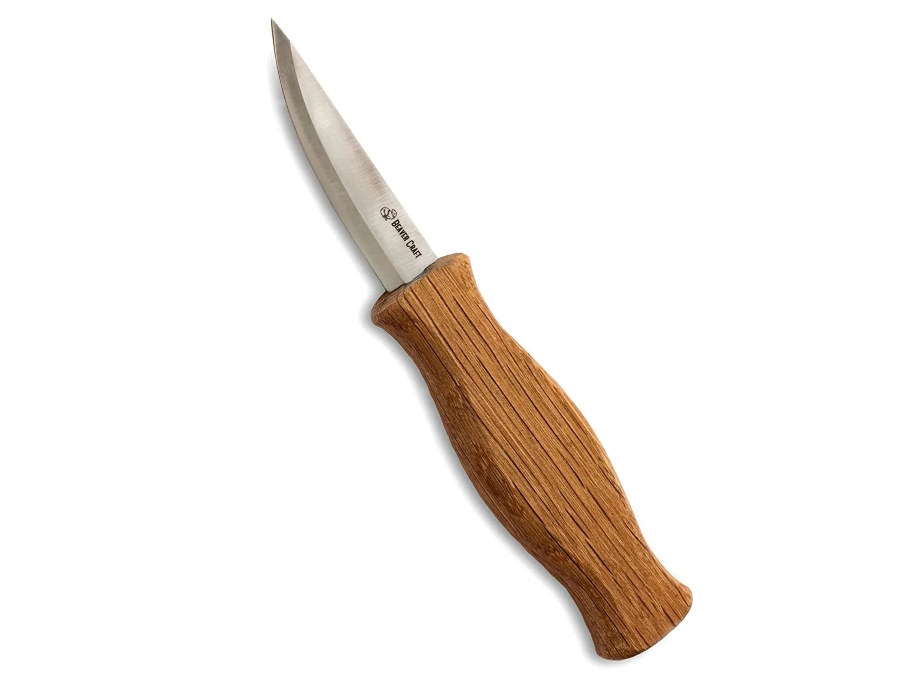 BeaverCraft C4 Small Whittling Knife with Oak Handle - Perfect for Wood Carving, Whittling, and DIY Crafts - Ideal for Beginners and Professionals