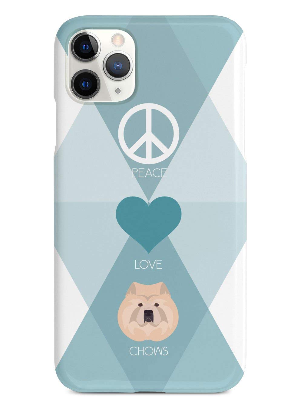 Inspired Cases - Premium 3D Textured Protective Phone Case for Apple iPhone 11 Pro Max (6.5 Inch) - Shockproof & Anti-Scratch Cover with Peace Love & Chow Design - Perfect for Daily Use, Travel & Outdoor Activities