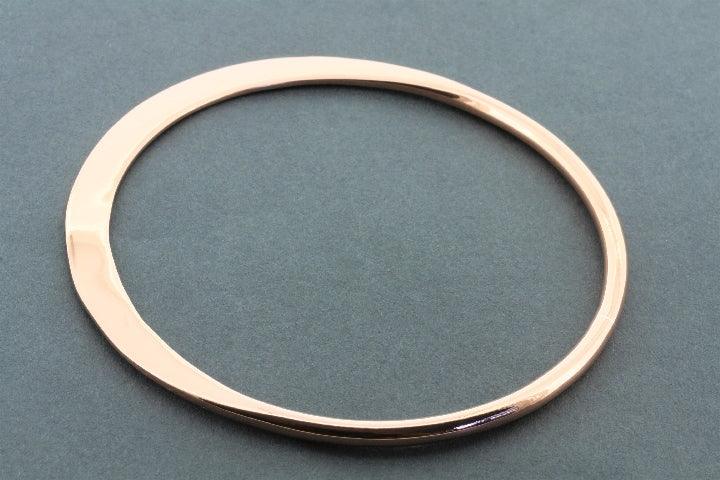 Handmade Copper Flattened Bangle Bracelet - Elegant Boho Jewelry for Women - Perfect for Casual Wear, Parties & Gifts