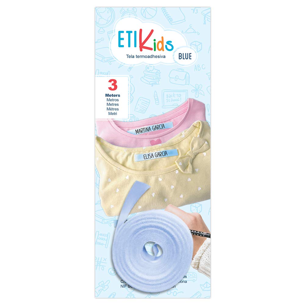 Blue Write On Tape - Iron On Fabric Labels for Clothing & DIY Projects - No Pen Needed for Easy Labeling