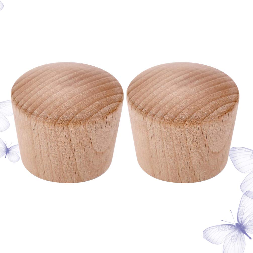 2pcs Universal Wooden Pot Lid Knobs - Durable Wood Kitchen Cookware Lid Handles for Secure Grip - Perfect for Stovetop Cooking, Baking, and Everyday Kitchen Use
