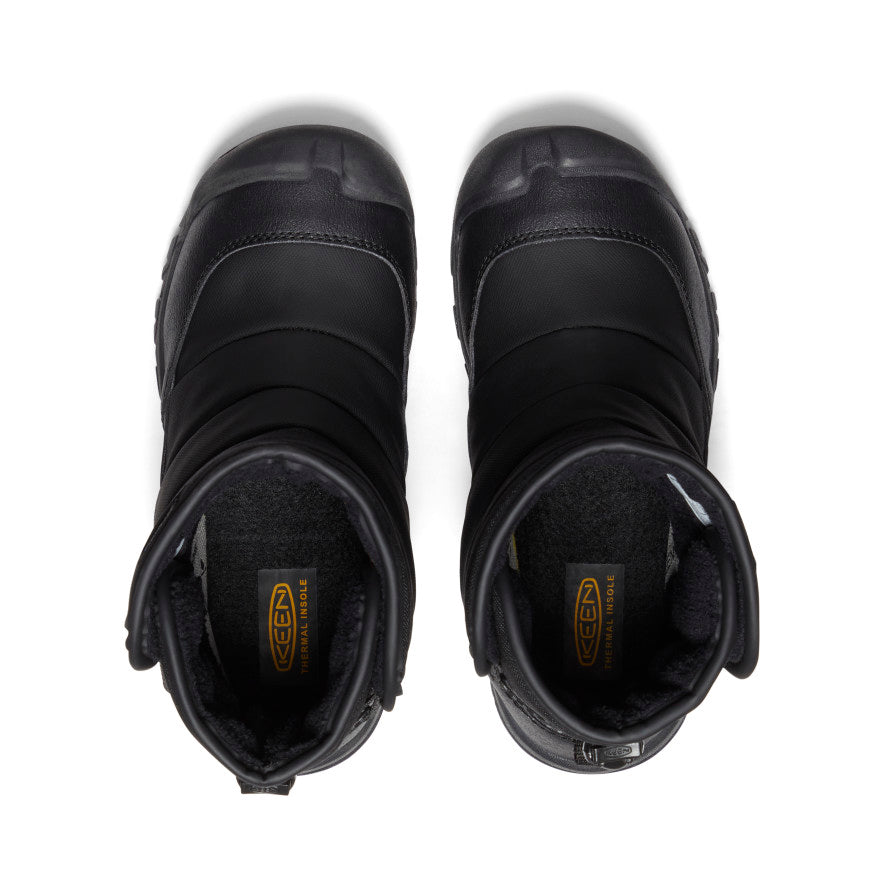 Big Kids' Puffrider Waterproof Winter Boots - Black/Steel Grey | Warm Snow Boots for Boys & Girls | Perfect for Snow Play, Hiking & Cold Weather Adventures