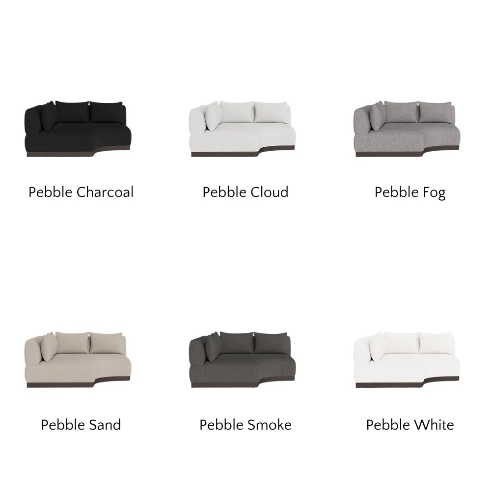 Amalfi Outdoor Curved Corner Sectional Sofa Set - Waterproof Patio Furniture for Backyard, Poolside & Garden - Modern All-Weather Wicker Conversation Set with Cushions