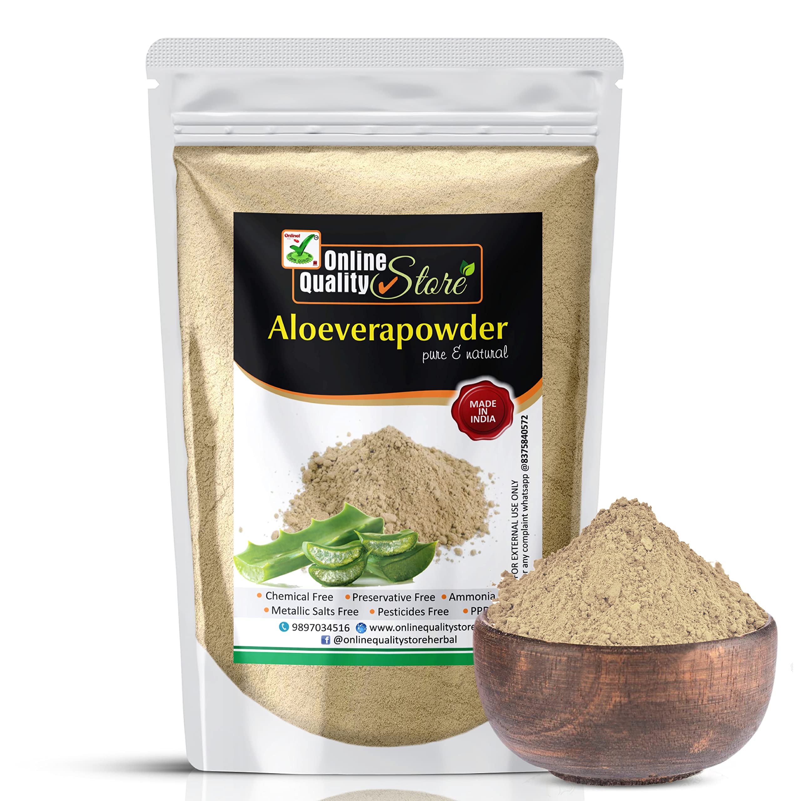 Organic Aloe Vera Powder 250g - Pure & Natural for Smoothies, Skincare & Detox - Premium Quality Online Store