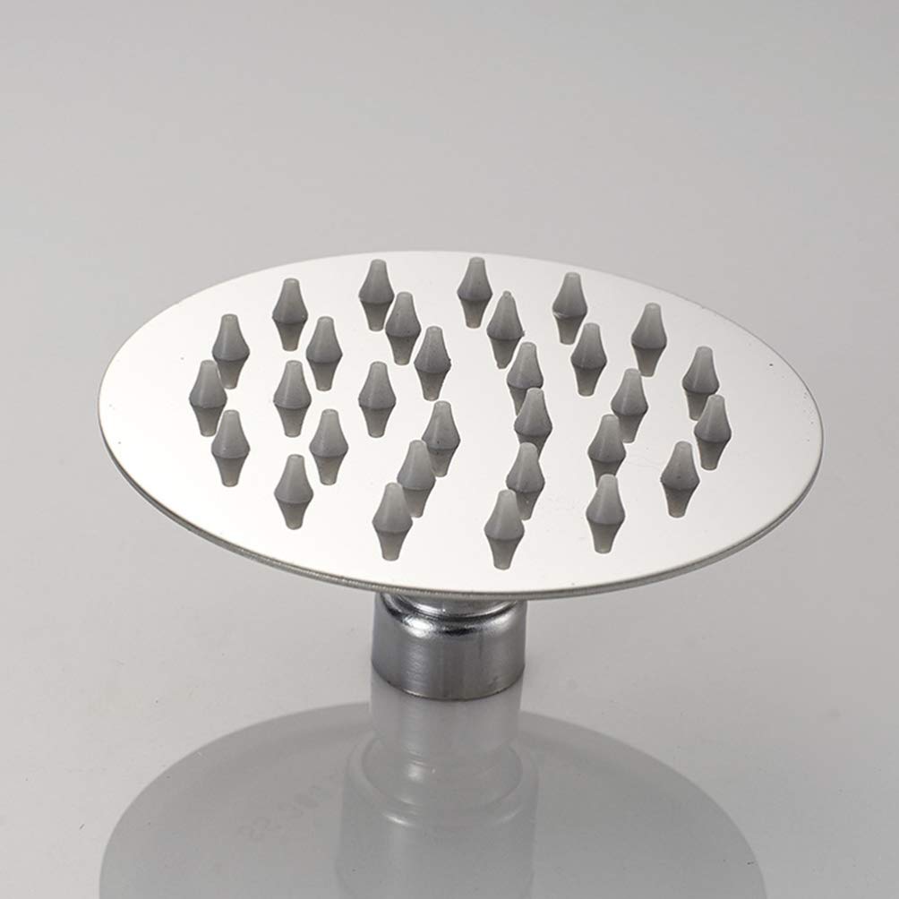 Stainless Steel High Pressure Rain Shower Head with Round Design - Perfect for Relaxing Spa-Like Showers at Home