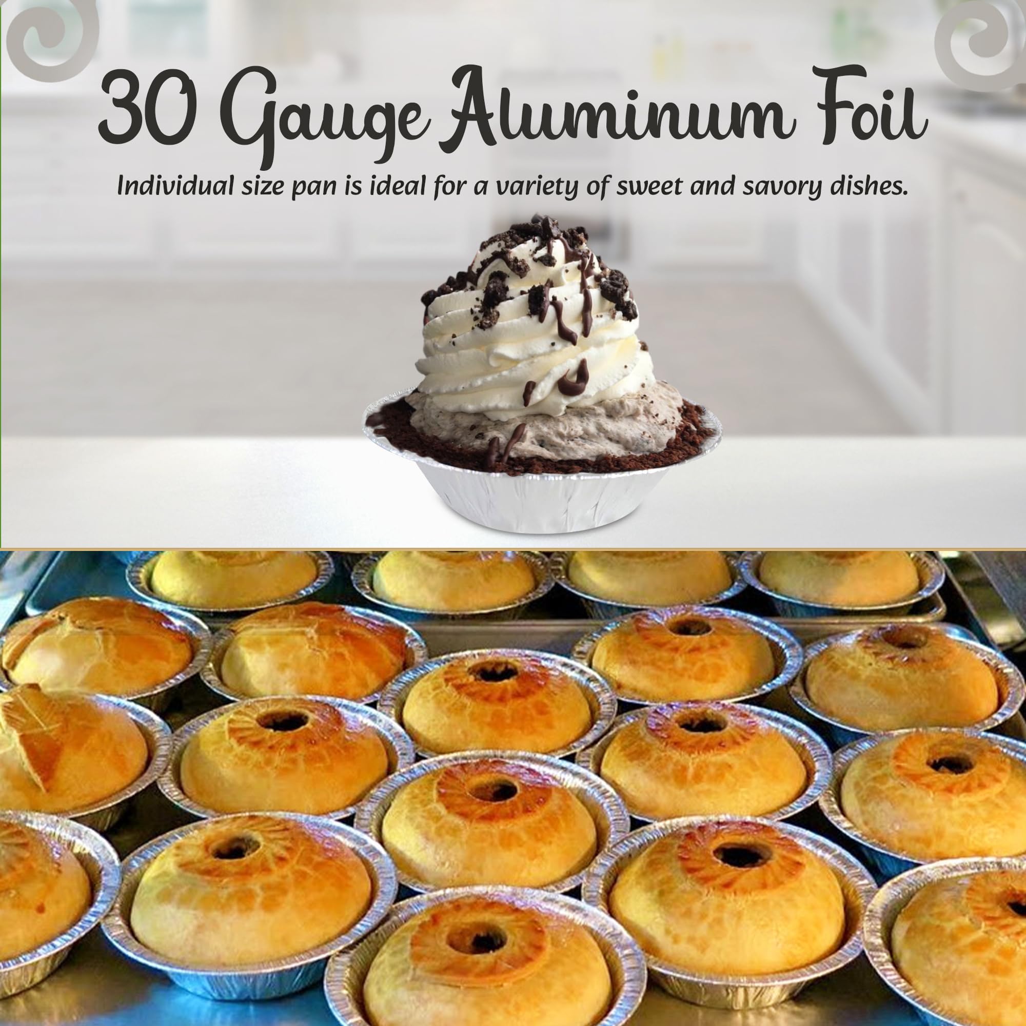 Premium 5 Inch Mini Pie Tins with Lids - Reusable Aluminum Baking Pans for Pies, Tarts, Cobblers & Cakes - Perfect for Home Bakers & Professional Chefs - Great for Holiday Baking, Potlucks & Party Desserts (250 Pack, Silver)