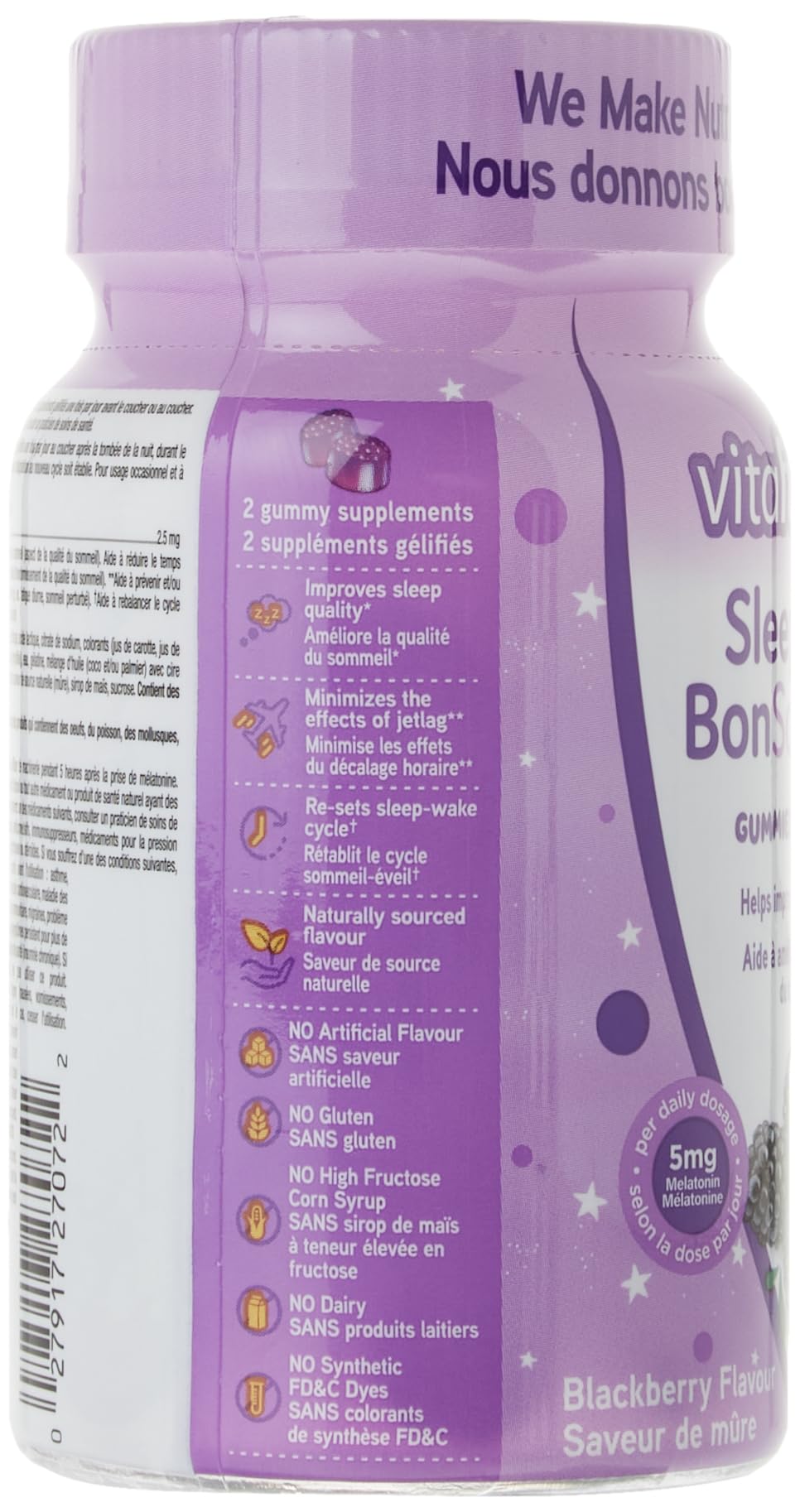 Vitafusion Sugar-Free Sleep Well Gummies for Adults - White Tea & Passion Fruit Flavor, 60 Count | Natural Sleep Aid for Relaxation & Better Rest