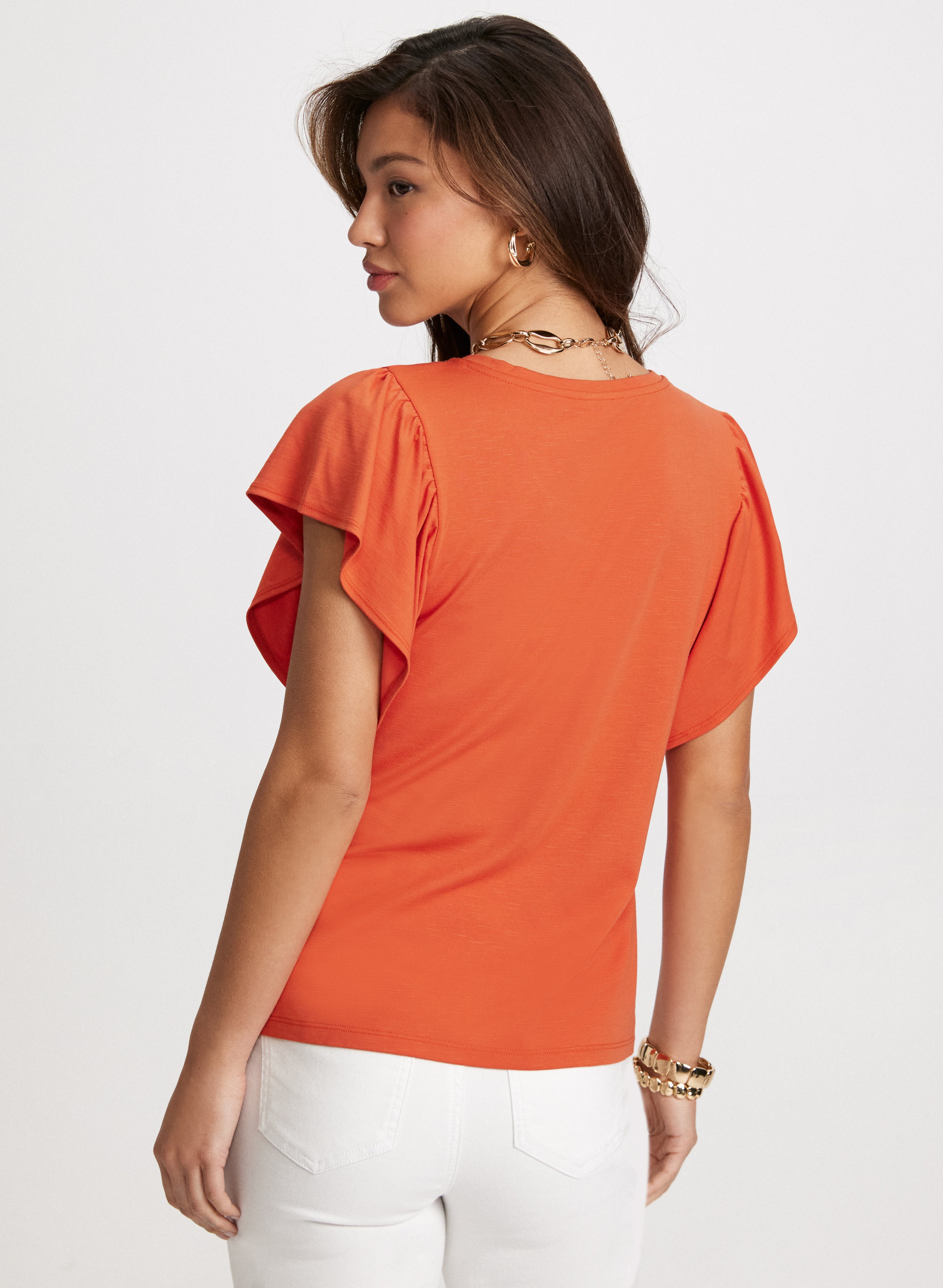 Women's Cap Sleeve V-Neck T-Shirt - Soft Cotton Casual Top for Everyday Wear | Perfect for Work, Weekend & Layering