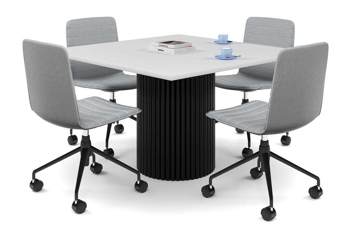Premium Baobab Circular Base Boardroom Rectangle Table - 1200L x 1200W - Executive Office Conference Table for Professional Meetings & Presentations