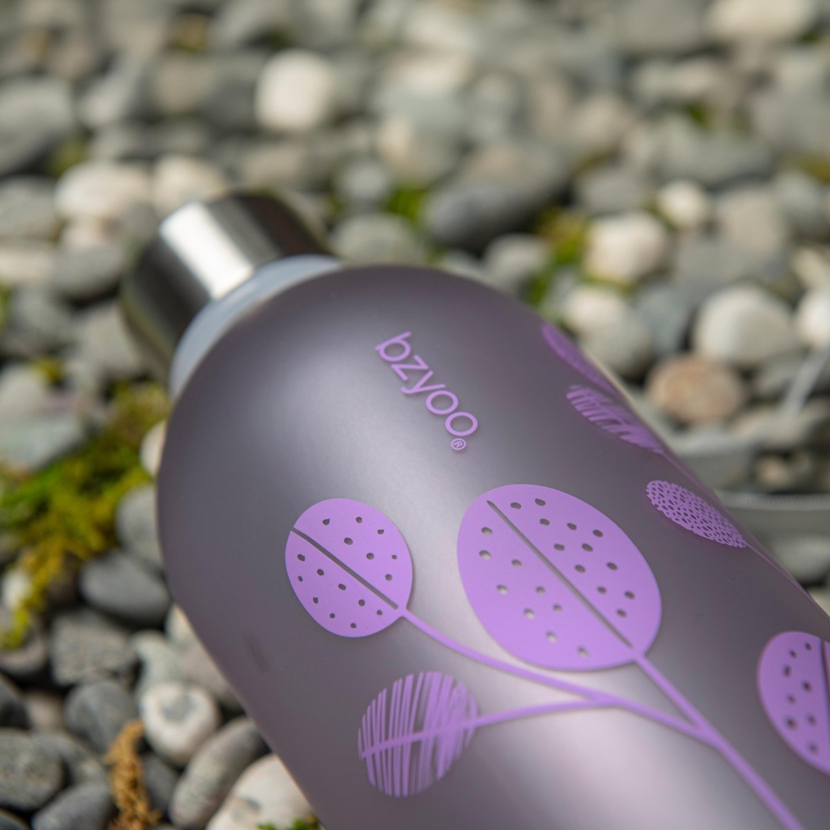 32oz Time Marker Tritan Water Bottle with Carrying Strap - Leaf Purple | BPA-Free Leakproof Water Bottle for Gym, Hiking & Outdoor Activities