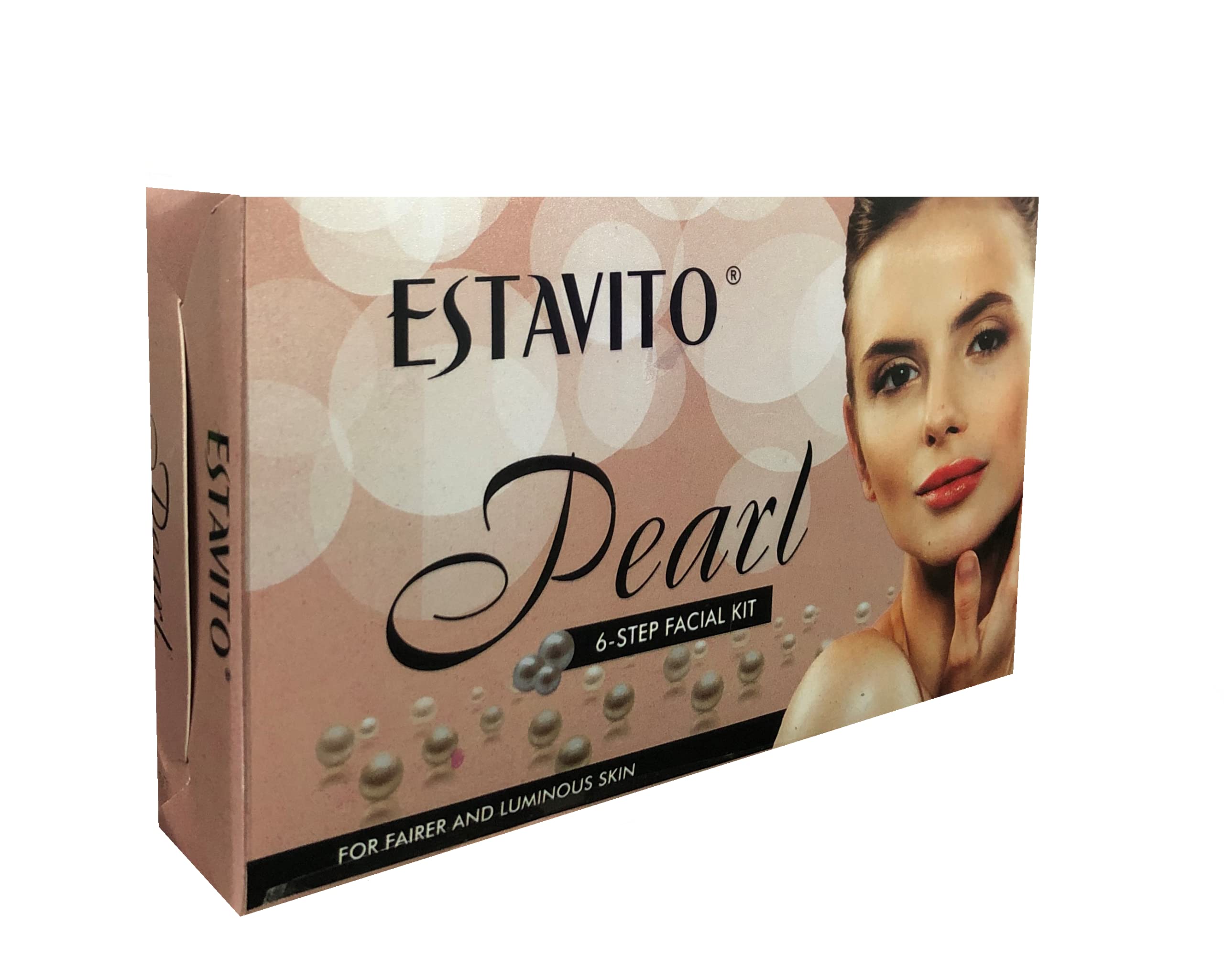 ESTAVITO 6-Step Pearl Facial Kit 165g - Skin Whitening & Brightening Treatment for Bridal Glow, Fair & Luminous Skin | Suitable for All Skin Types | Daily Skincare Routine & Special Occasion Prep