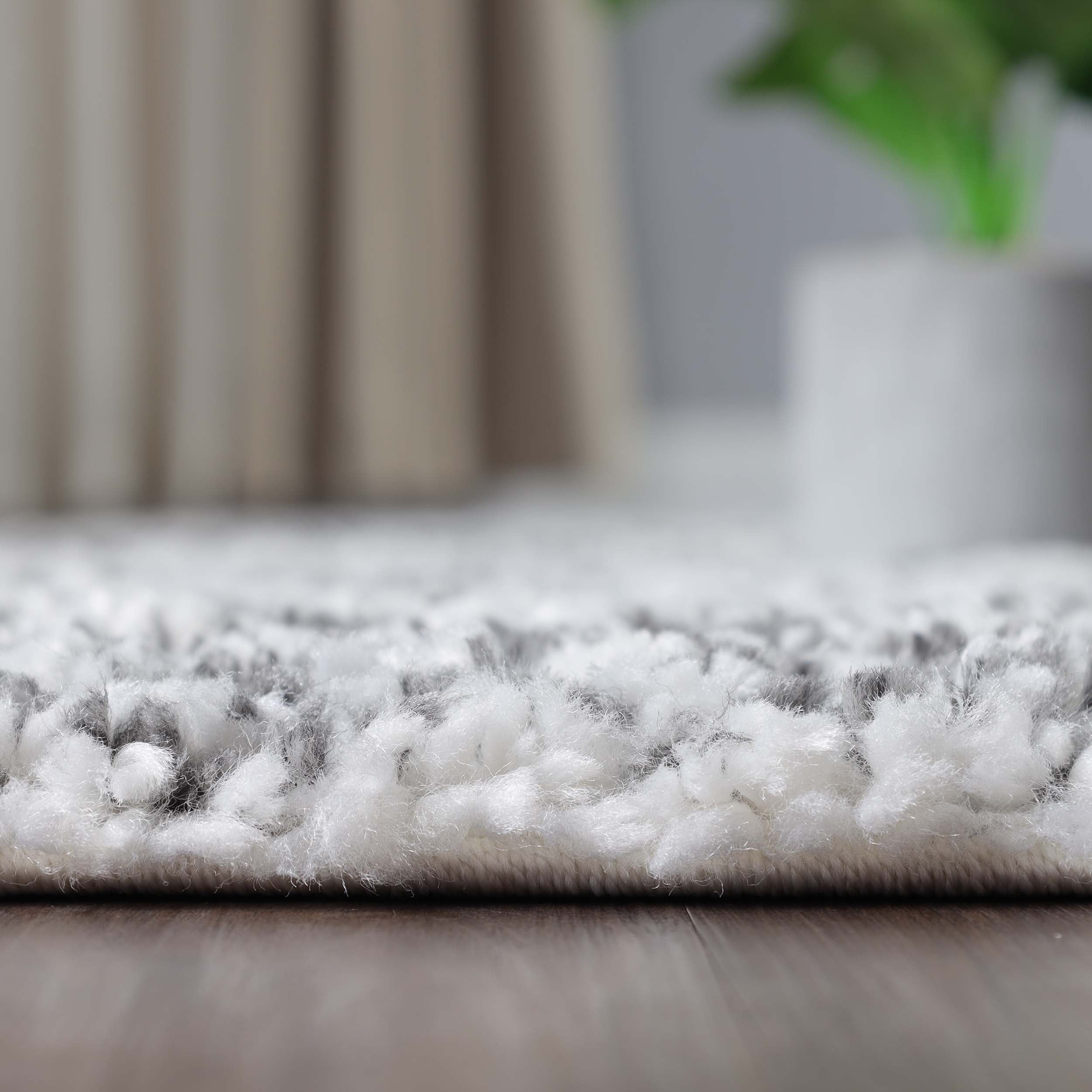 Rhea Geometric Bohemian Plush Shag Area Rug - Soft Non-Slip Indoor Floor Carpet for Living Room, Bedroom & Nursery | Modern Home Decor