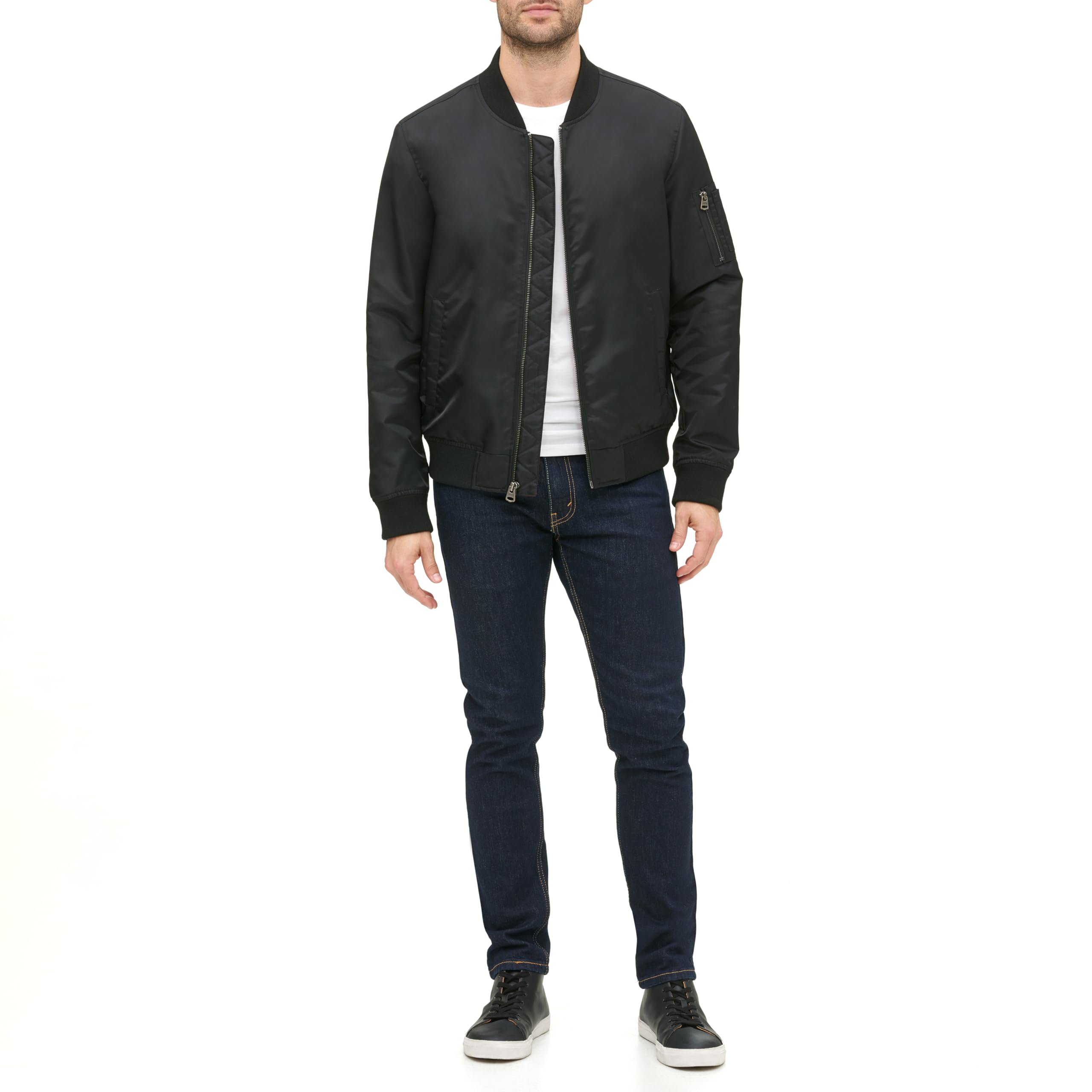Levi's Men's Flight Satin Unfilled MA-1 Bomber Jacket - Lightweight Aviator Style Jacket for Casual Wear & Outdoor Adventures