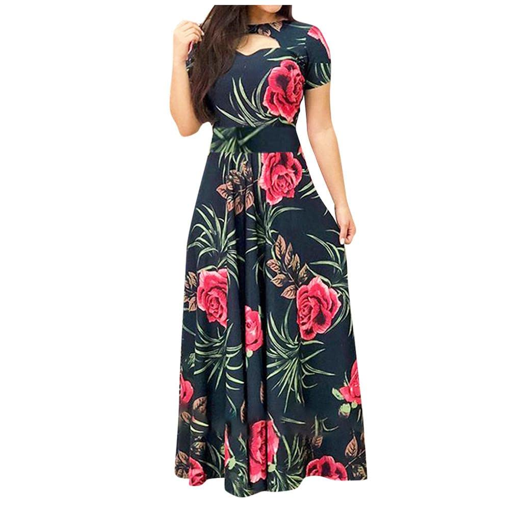 Women's Long Boho Suspender Dress - Tank Top Cami Romper with Floor Length - Casual Summer Maxi Dress for Beach, Party & Everyday Wear