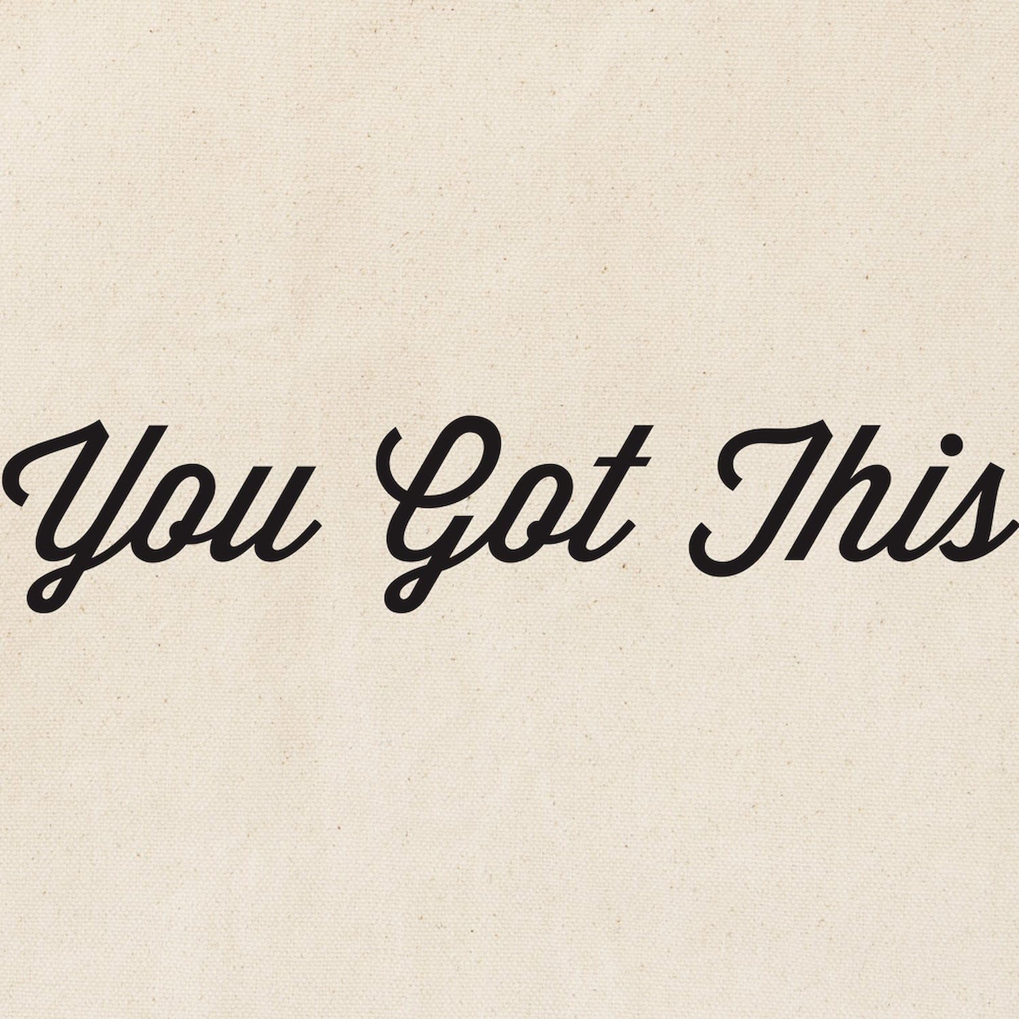 CafePress 'You Got This' Natural Canvas Tote Bag - Reusable Eco-Friendly Shopping Bag for Groceries, Beach, Work & Daily Use