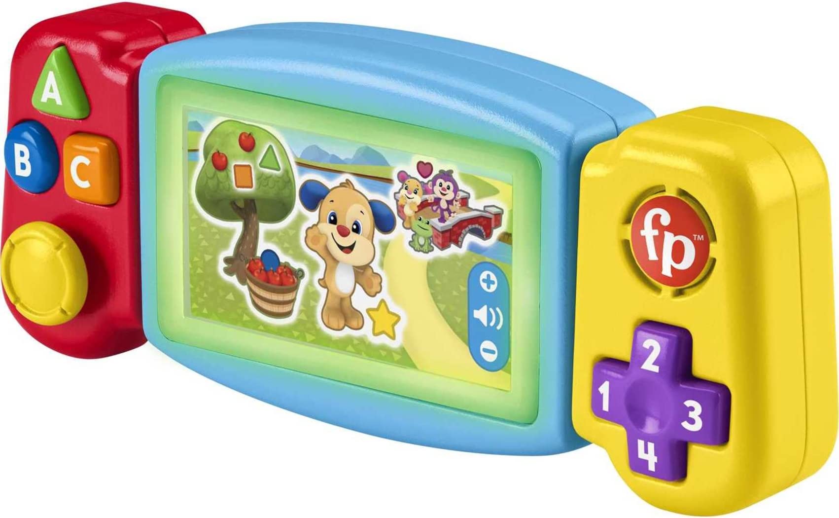 Fisher-Price Laugh & Learn Baby Toy - Interactive Twist & Learn Pretend Video Game with Lights & Music for Toddlers 9+ Months - Fun Early Learning & Entertainment Gift for Infants