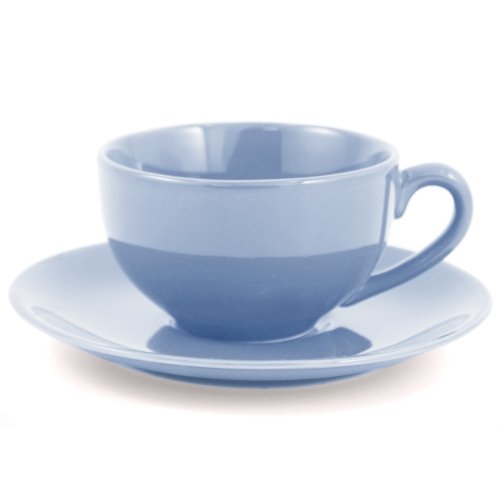 Premium Blue Ceramic Teacup and Saucer Set - Elegant Tea Service for 2 - Perfect for Afternoon Tea, Bridal Showers & Gift Giving