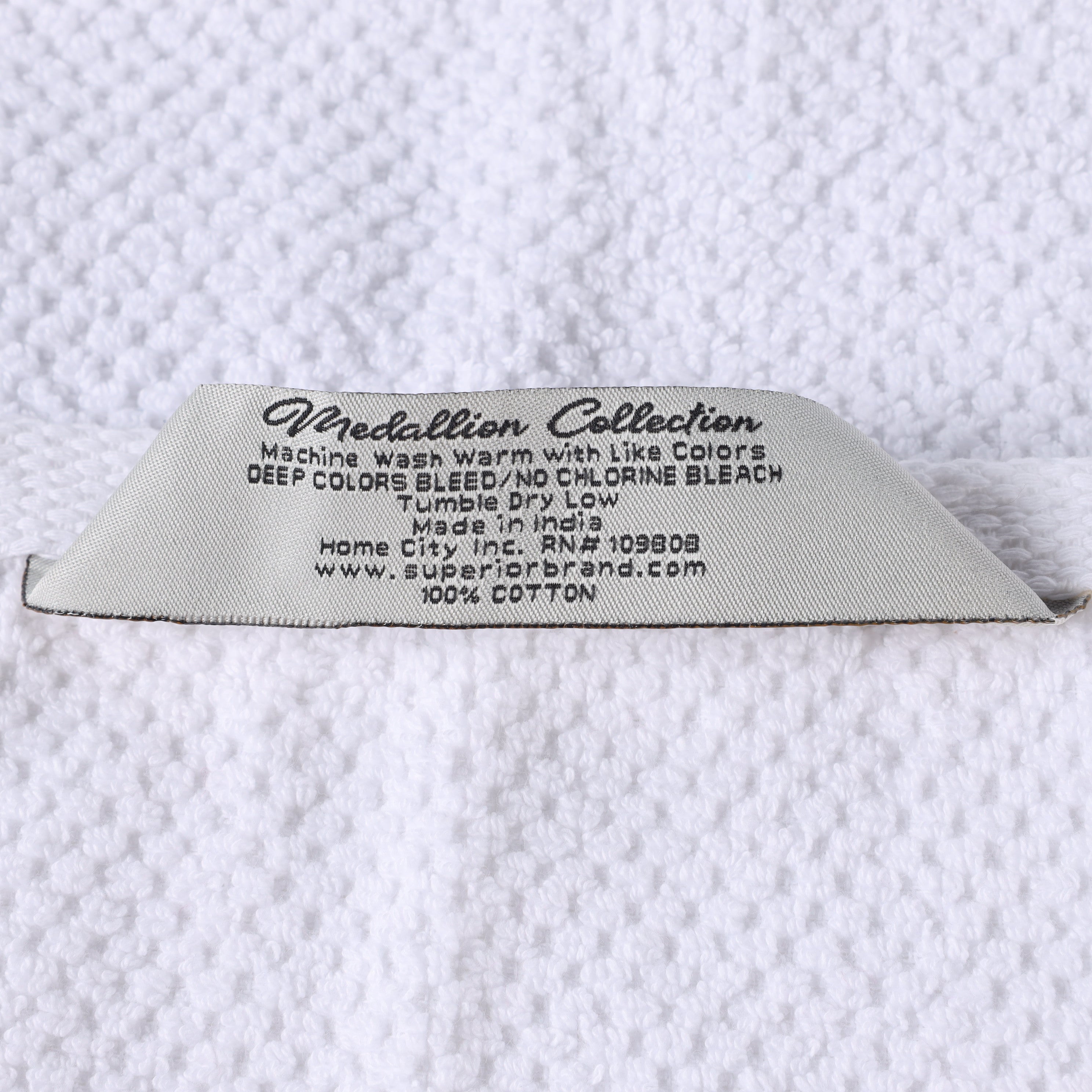 Premium Medallion Cotton Jacquard Textured Face Towels & Washcloths - 12-Piece Set for Spa, Bathroom & Luxury Home Decor