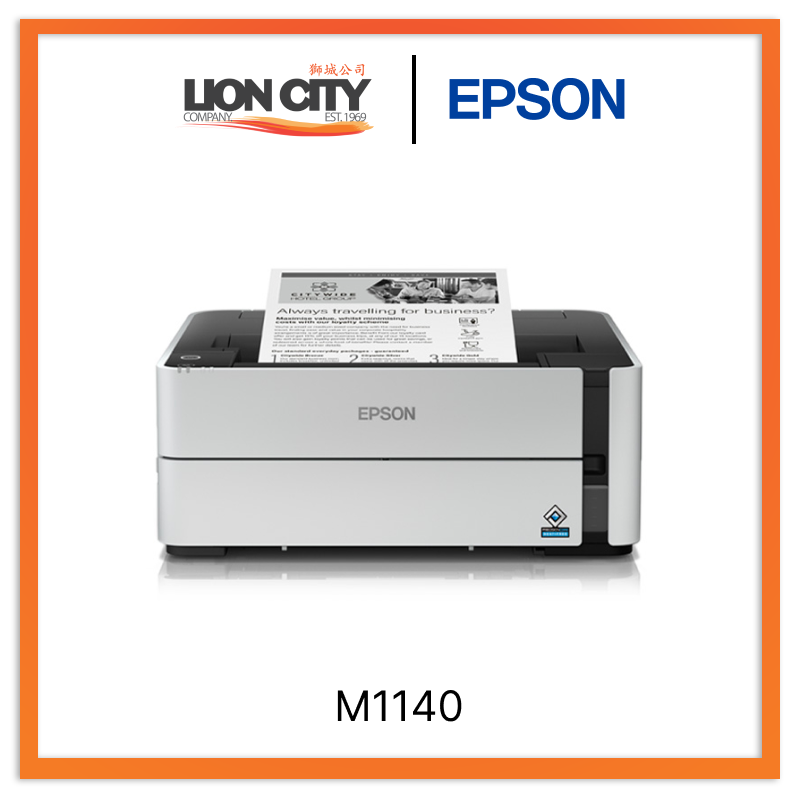 EcoTank M1140 Monochrome InkTank Printer - High Efficiency Wireless Office Printer for Home & Business Use, Low Cost Printing Solution