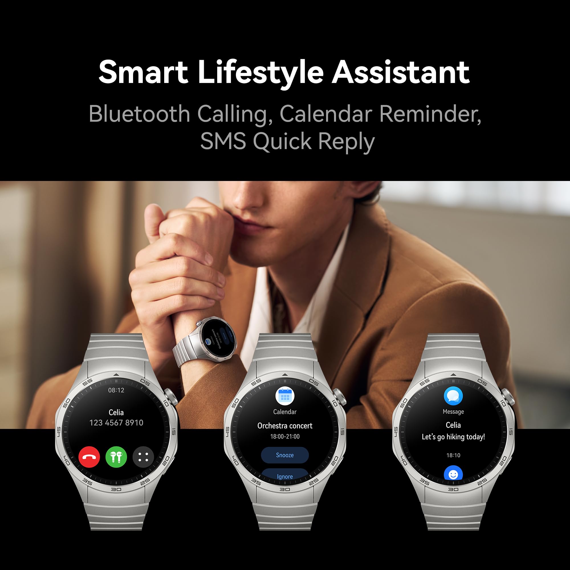 HUAWEI WATCH GT 4 Smart Watch 46MM Black - 2-Week Battery Life, Fitness & Health Tracker, Android/iOS Compatible with FreeBuds SE2 White Wireless Earbuds - Perfect for Running, Gym Workouts & Daily Use