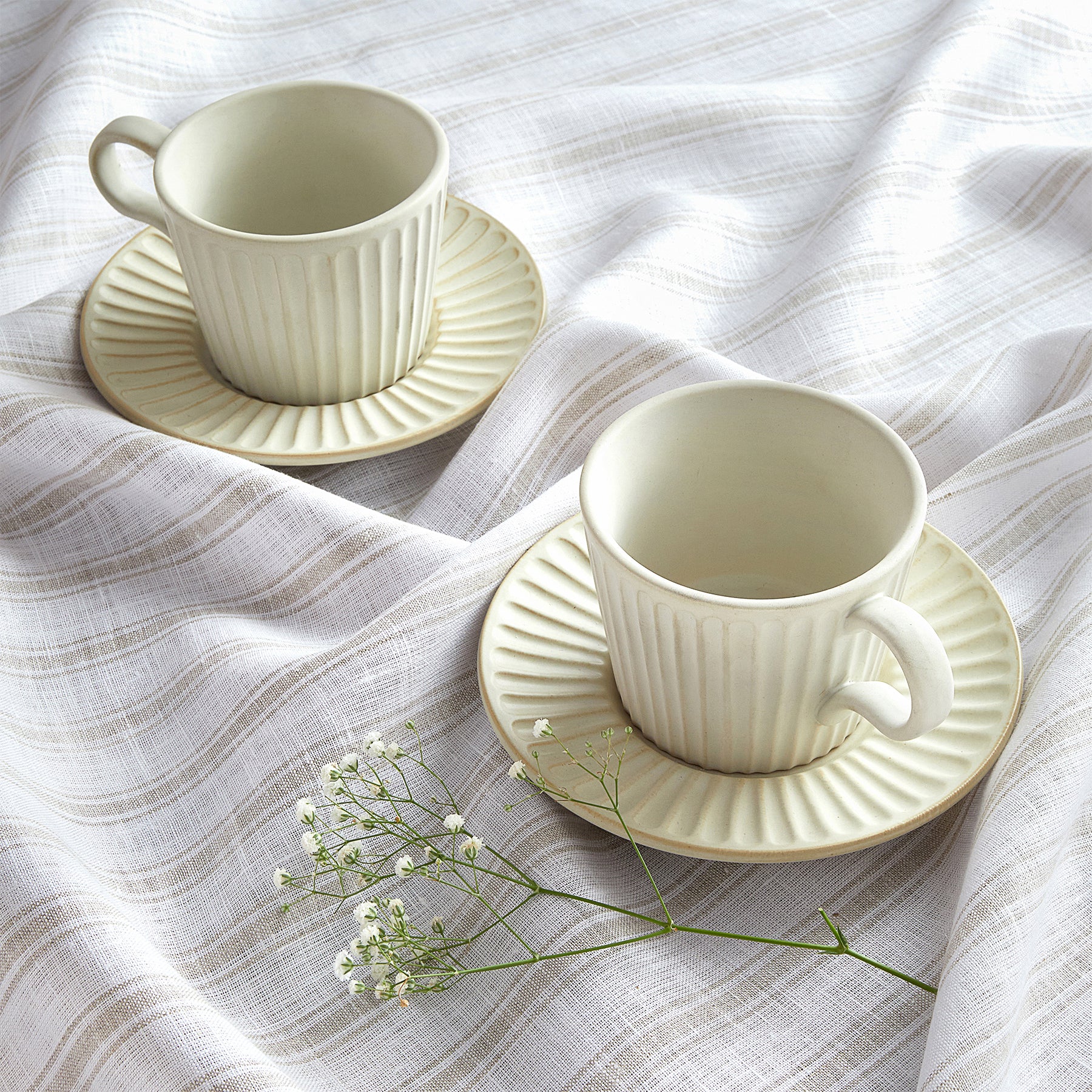 Stylish Capri Ticking Stripe Table Throw - Cotton Blend Tablecloth for Dining Room, Kitchen, and Outdoor Picnics