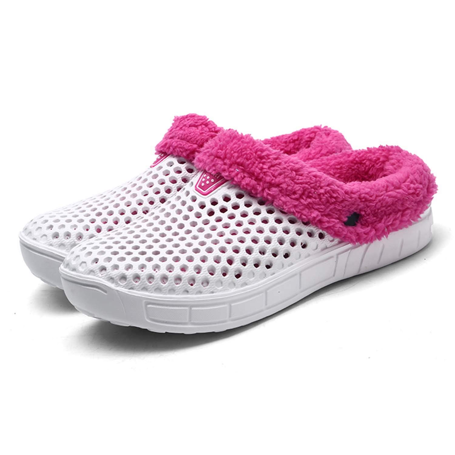Eliogn Unisex Winter Slippers for Women & Men - Fleece Lined Warm House Shoes, Breathable Indoor/Outdoor Clogs, Cozy Garden Mules - Perfect for Home, Office & Backyard Relaxation