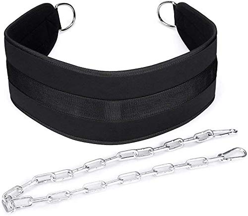 Premium Dip Belt for Weight Lifting - Heavy Duty Gym Waist Belt for Strength Training, Power Building & Pull Ups - Ideal for Home & Gym Workouts (Perfect for CrossFit, Bodybuilding & Functional Training)