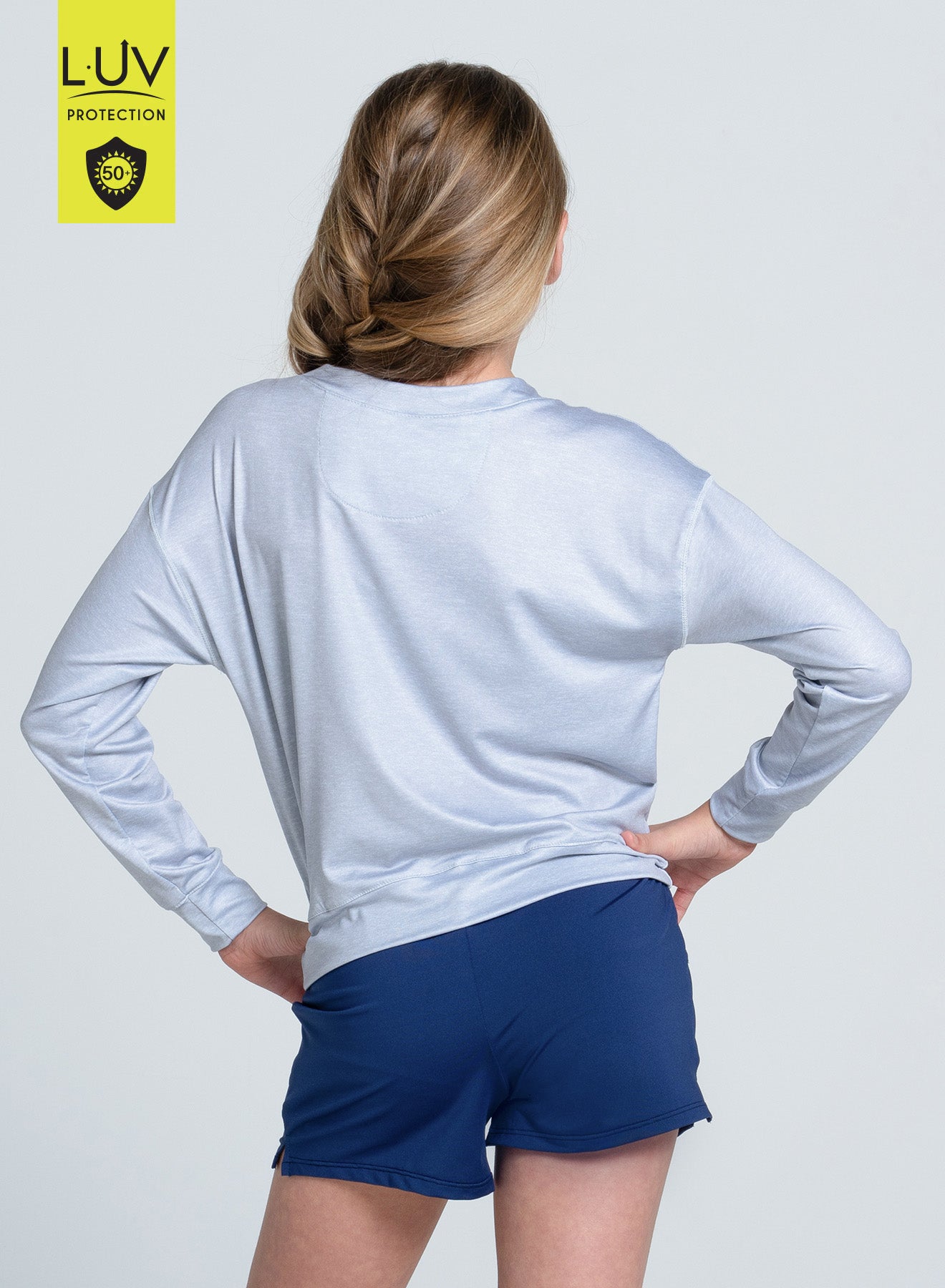 Heather Hype Women's Long Sleeve T-Shirt - Soft Casual Basic Top for Everyday Wear, Workout & Layering | Trendy Streetwear Fashion