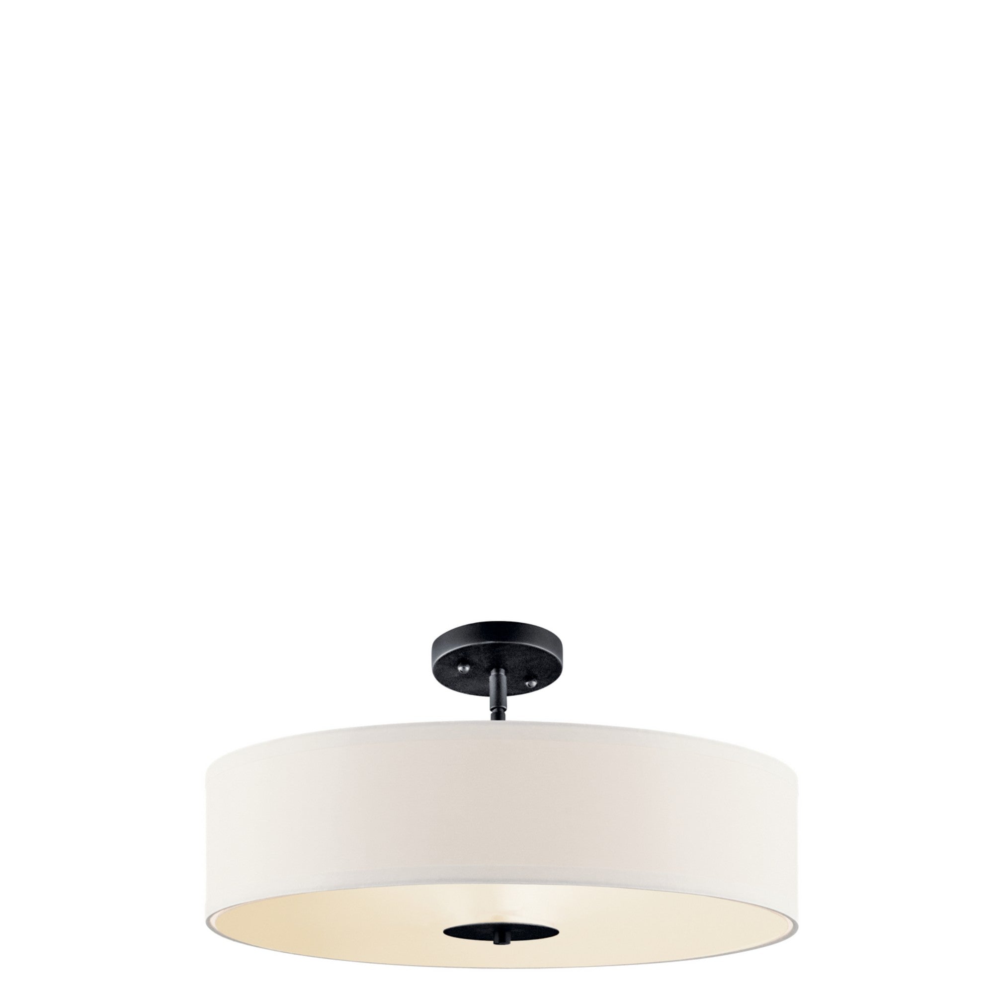 20 Inch 3-Light Convertible Pendant/Semi-Flush Mount Ceiling Light Fixture - Black Finish for Dining Room, Kitchen Island, or Entryway Lighting