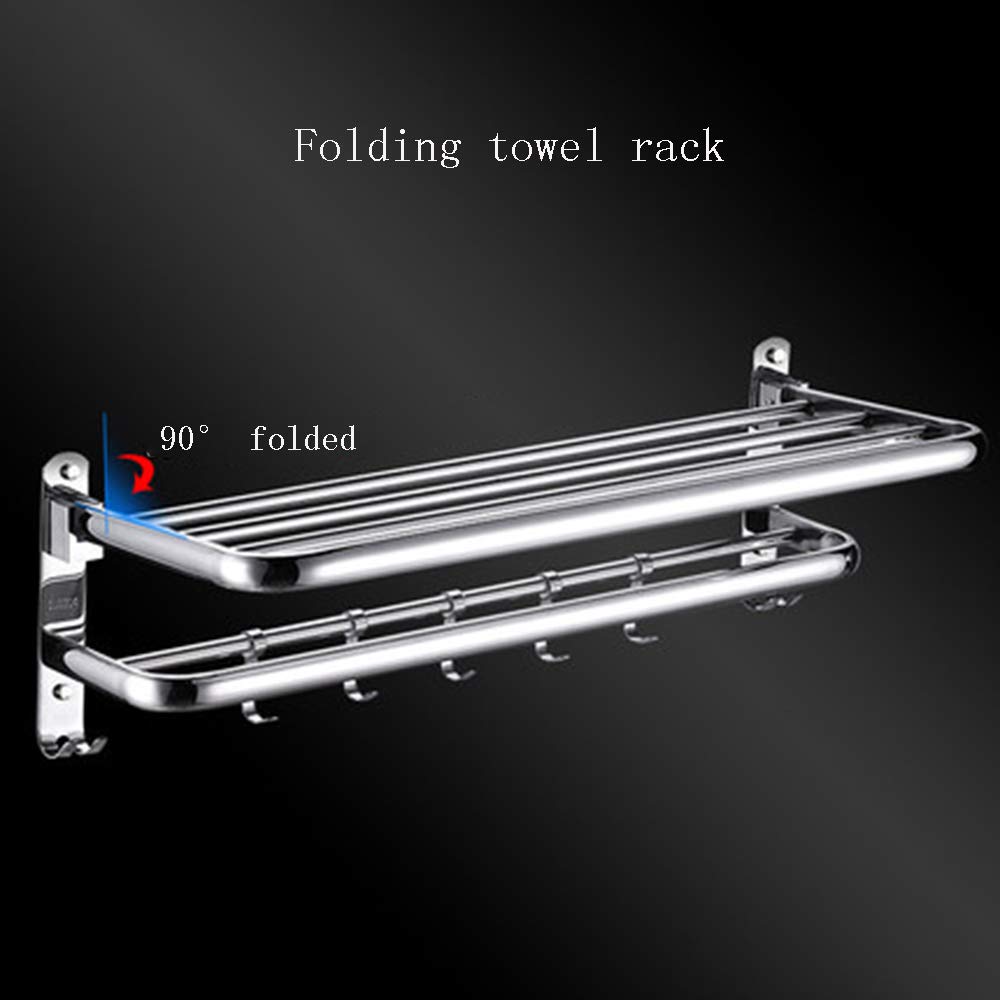 Premium 304 Stainless Steel Foldable Bathroom Shelf - Rustproof Shower Organizer with Hand-Polished Finish | Perfect for Bathroom, Shower, and Spa Storage