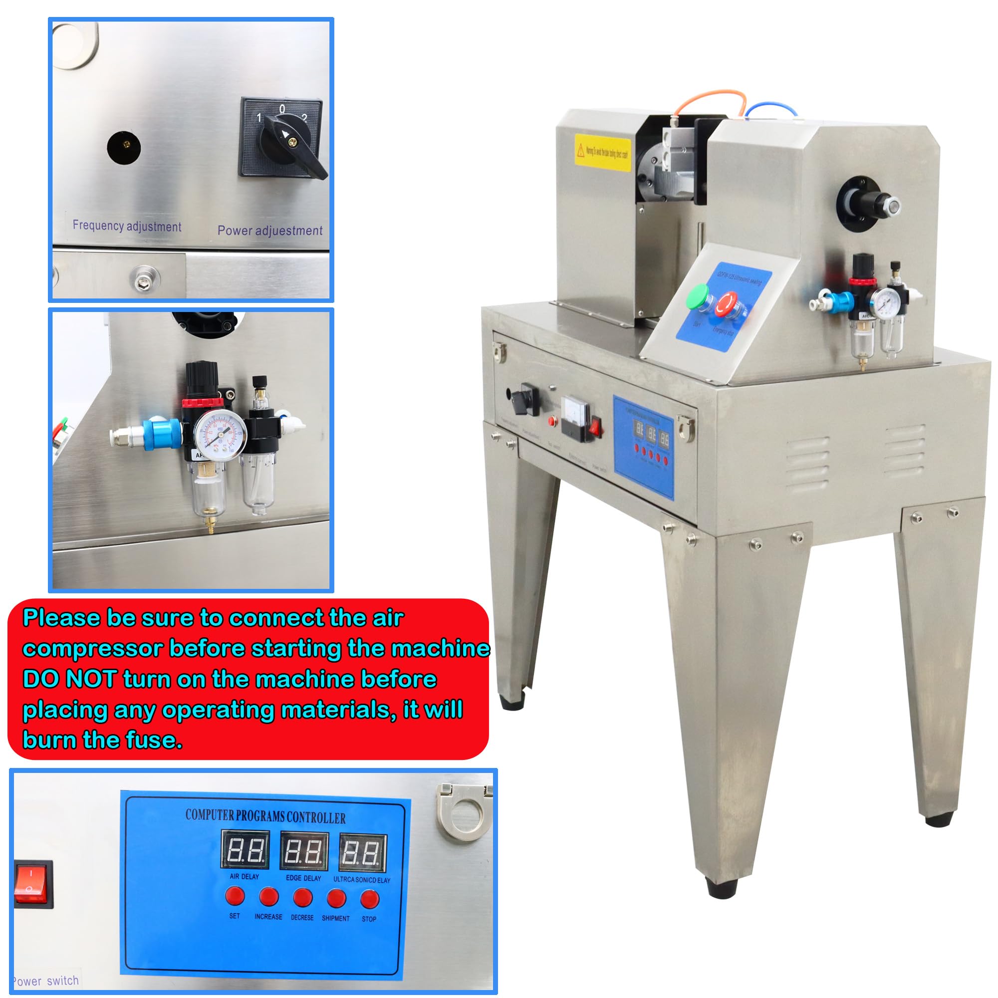 Ultrasonic Soft Plastic Tube Sealing Machine 110V 1250W - Tube Sealer for Toothpaste, Cosmetics & Food Packaging with Trimming & Printing Function | Ideal for Small Batch Production & Home Businesses