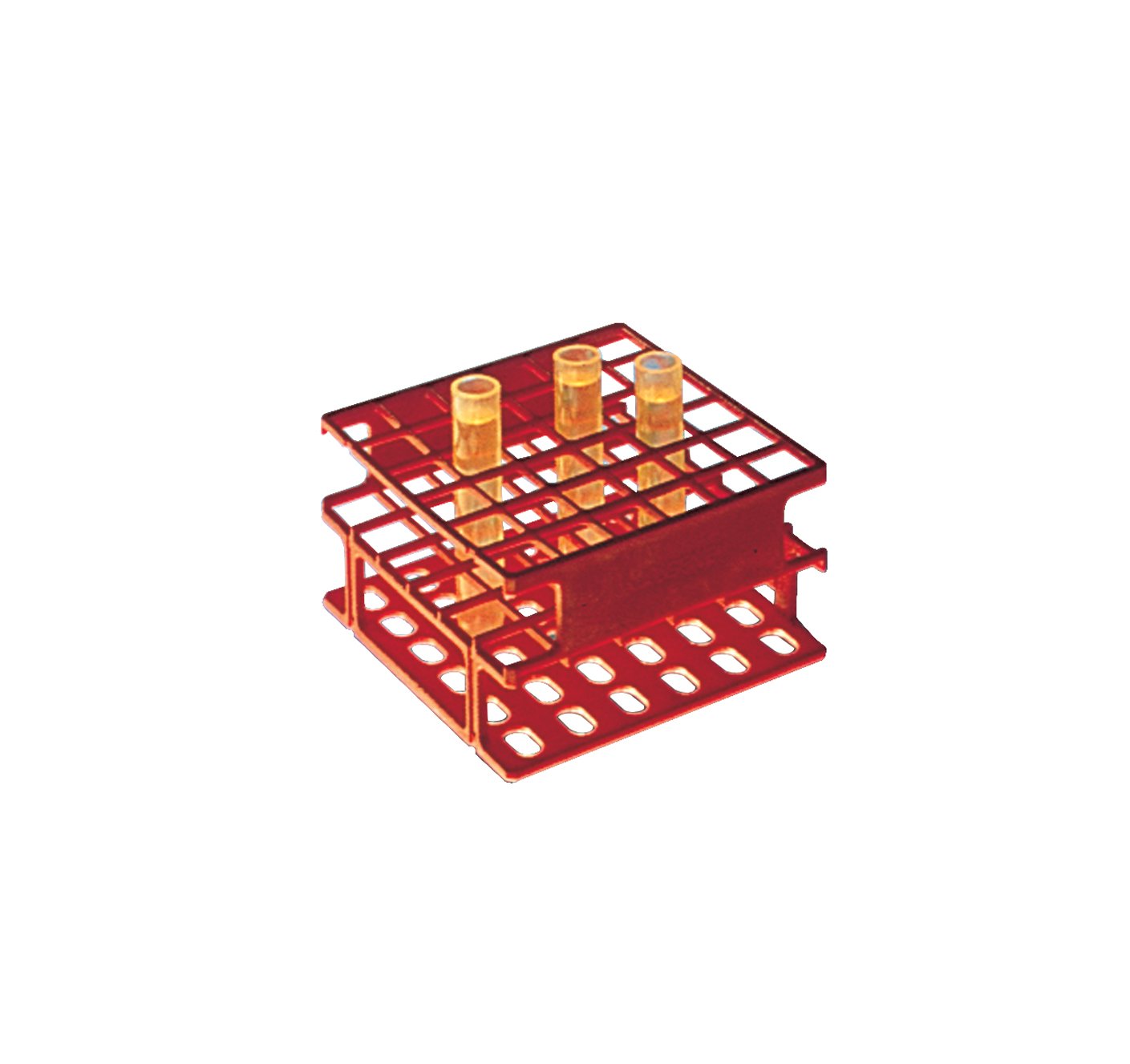 Nalgene Unwire Red Half-Rack for 13mm Test Tubes - Case of 8 - Perfect for Lab Organization & Sample Storage