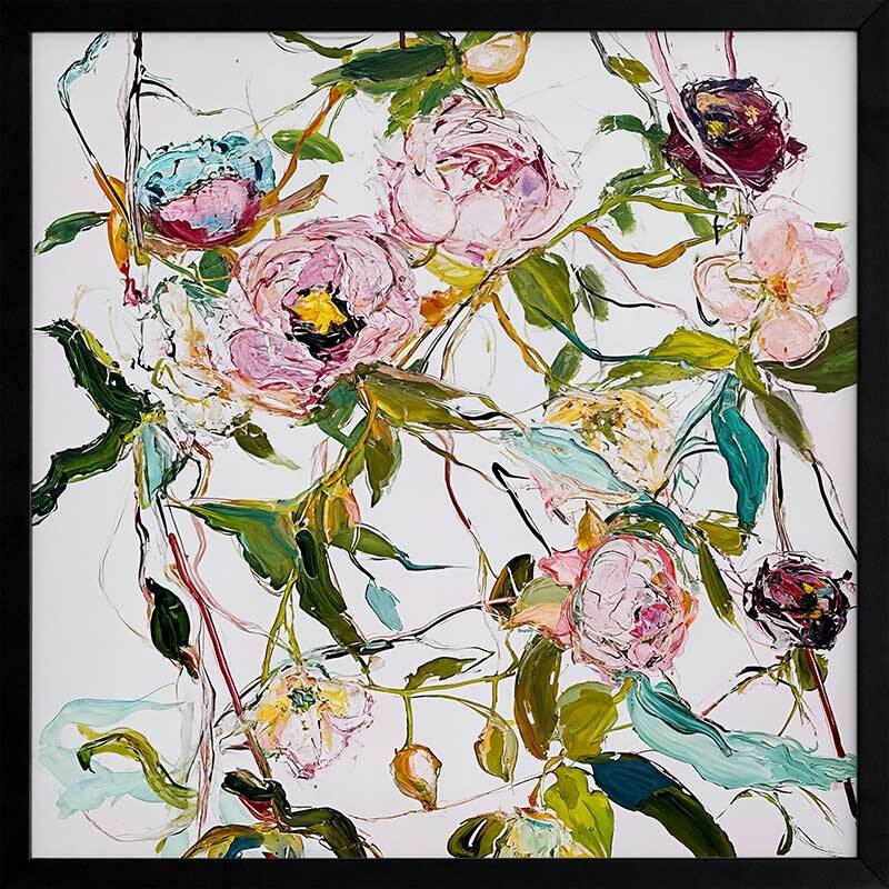 Elegant Framed Floral Art Print - A Rosy Affair Wall Decor for Living Room, Bedroom & Office | Perfect Home Decor Gift