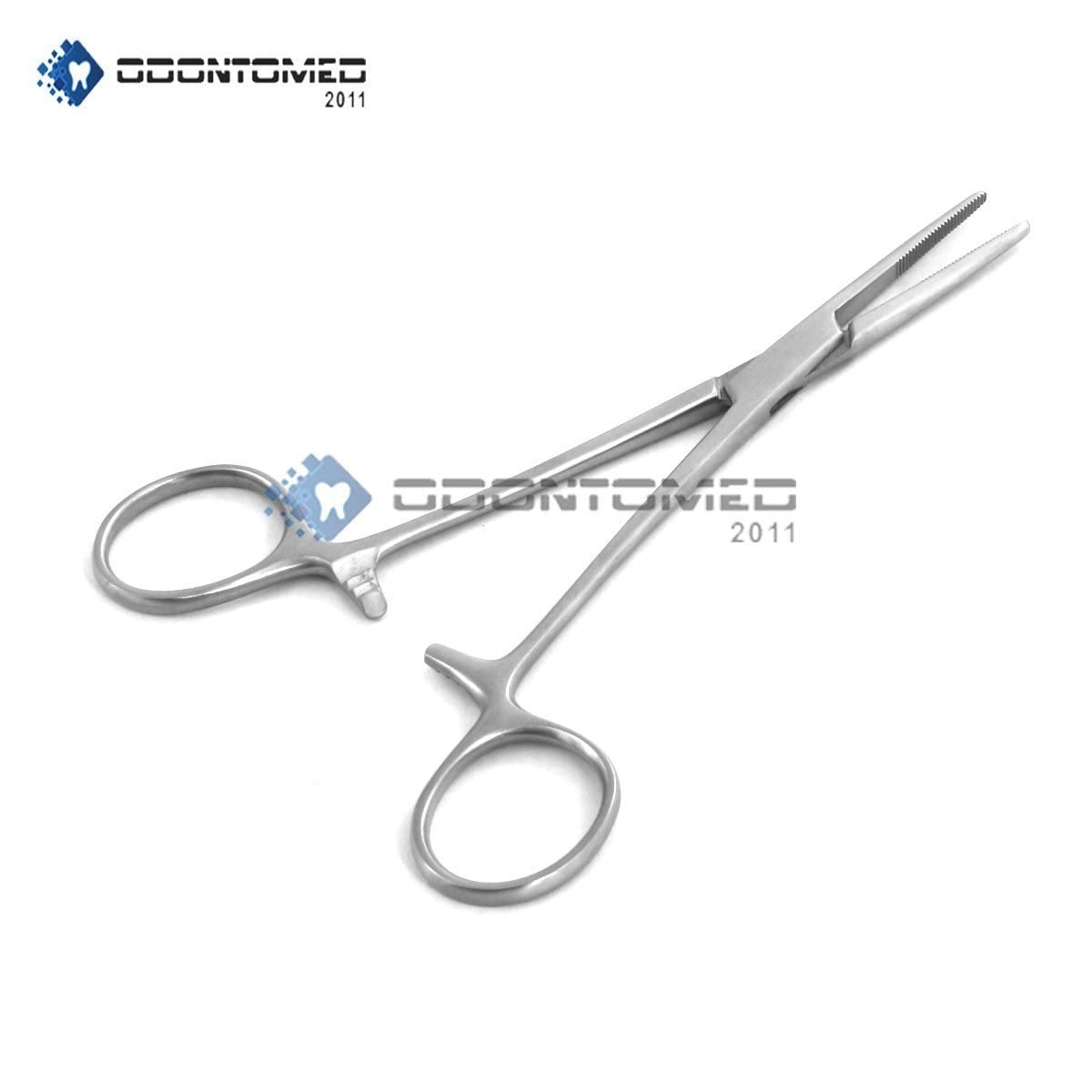 OdontoMed2011 Kelly Box Lock Forceps - Surgical Tweezers Clamp, Silver, Straight, 5.5 Inch - Ideal for Dental Procedures, Medical Surgeries & First Aid Kits