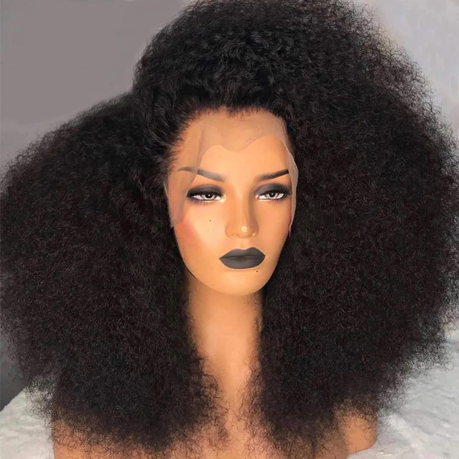 30 Inch Kinky Curly Human Hair Wig - 13x4 HD Lace Front Wig with 180% Density, Glueless Brazilian Virgin Hair - Pre Plucked Natural Hairline for Black Women | Perfect for Daily Wear, Special Occasions & Protective Styling