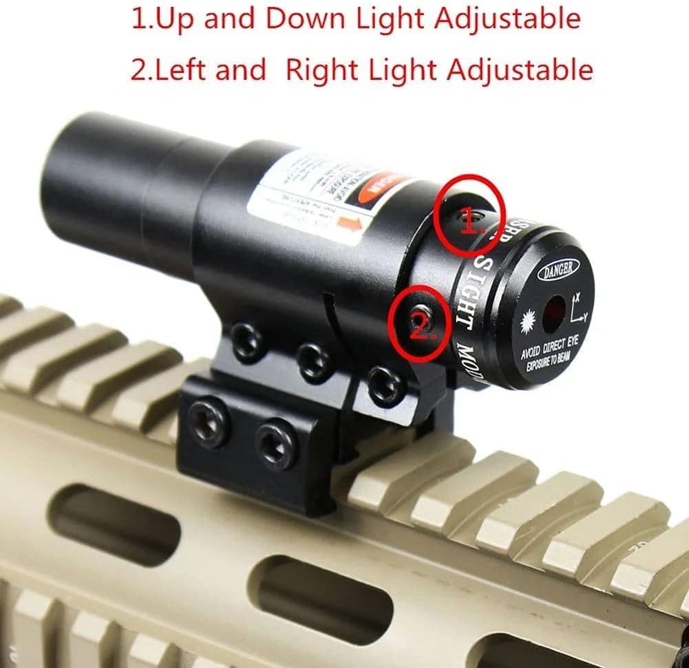 Tactical Green Laser Sight with Beam Dot - Picatinny Rail Mount Scope for Rifles & Pistols - Perfect for Hunting, Shooting Range & Home Defense