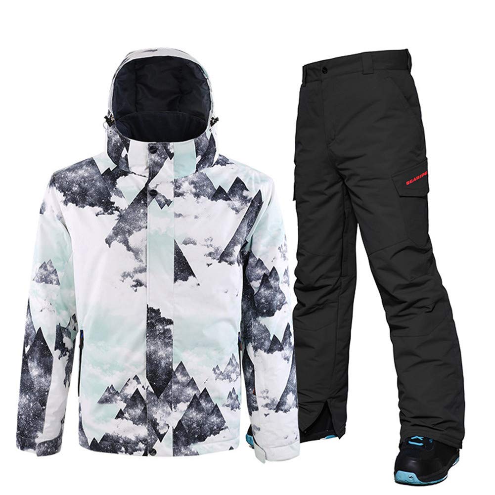 YEEFINE Men's Waterproof Ski Suit Set - Winter Snowboard Jacket & Pants for Outdoor Skiing, Snowboarding & Cold Weather Activities | Warm & Windproof Snowsuit for Men
