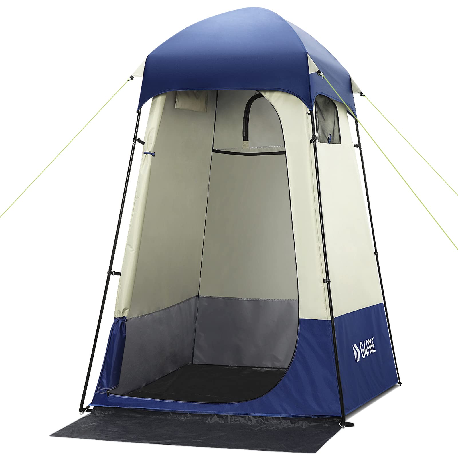 G4Free 7.5FT Large Outdoor Privacy Shower Tent - Portable Camping Shelter with Carry Bag, Easy Setup Dressing Changing Room for Beach, Pool, RV & Backpacking Trips