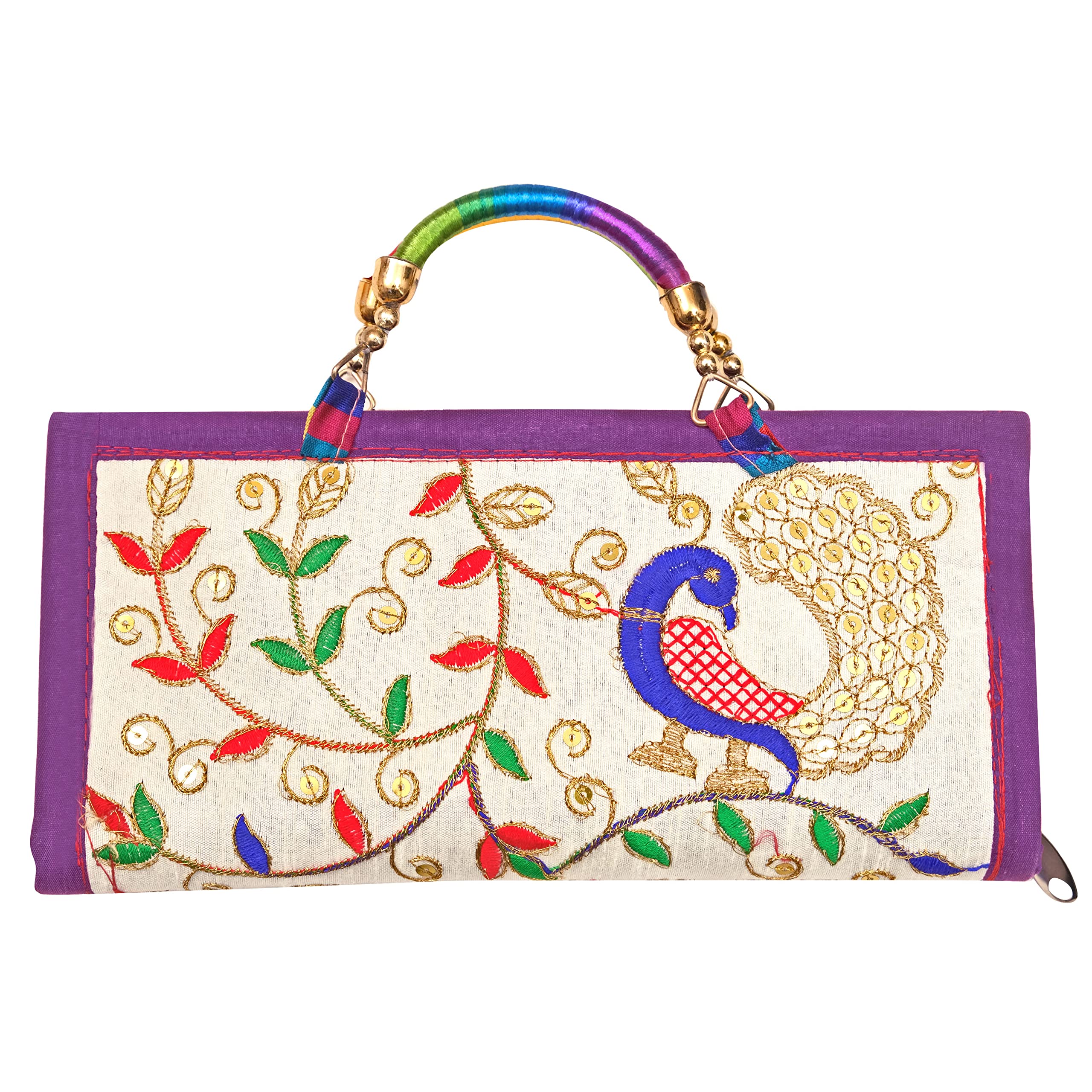Elegant Women's Embroidered Fashion Clutch Purse Handbag 9
