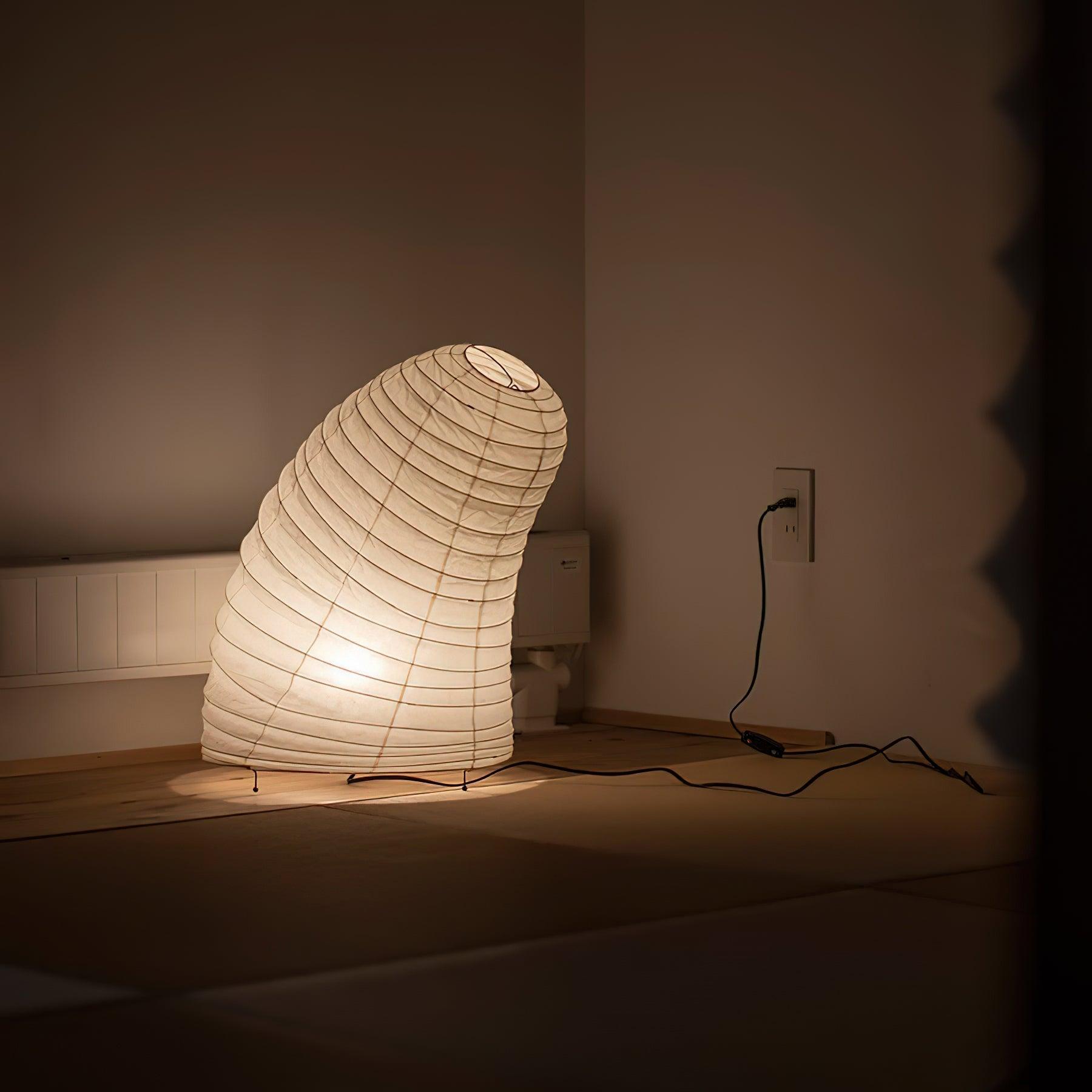 Japanese Akari Paper Table Lamp - Handmade Shoji Style Lighting for Bedroom, Living Room & Office - Warm Ambient Light for Relaxation & Decor