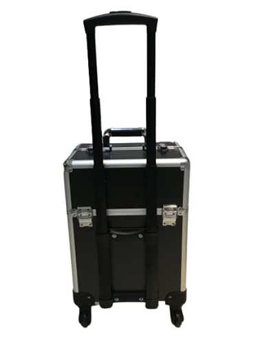 Premium IAS Aluminum Vanity Box (Black) - Elegant Makeup Storage Organizer for Bathroom, Bedroom & Travel | Durable & Stylish Cosmetic Case