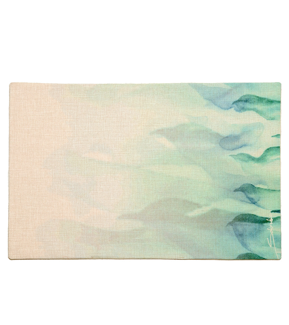 Sabado Blue Birds Table Runner Set - Elegant Floral Printed Dining Table Decor for Thanksgiving, Christmas & Special Occasions
