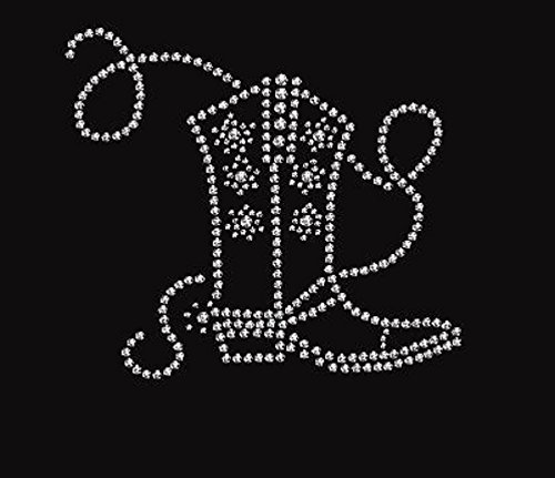 Rhinestone Iron-On Transfer for T-Shirts - DIY Boot Design - Perfect for Western, Cowgirl, and Biker Fashion - Easy to Apply with Heat Press or Iron