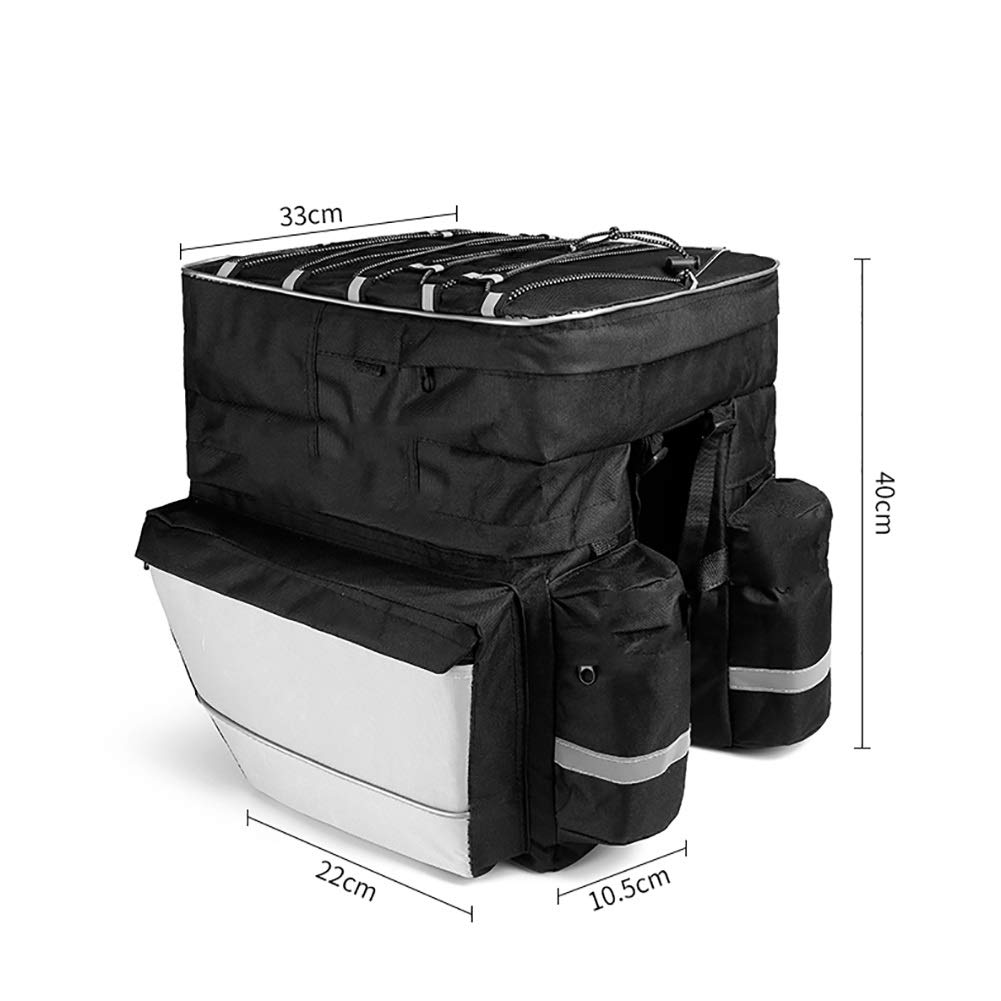 45L Waterproof Bike Rack Bag - Rear Bicycle Trunk Seat Duffel Bag for Mountain, Road & Folding Bikes | Durable Bilateral Storage with Weatherproof Design | Perfect for Commuting, Touring & Outdoor Adventures